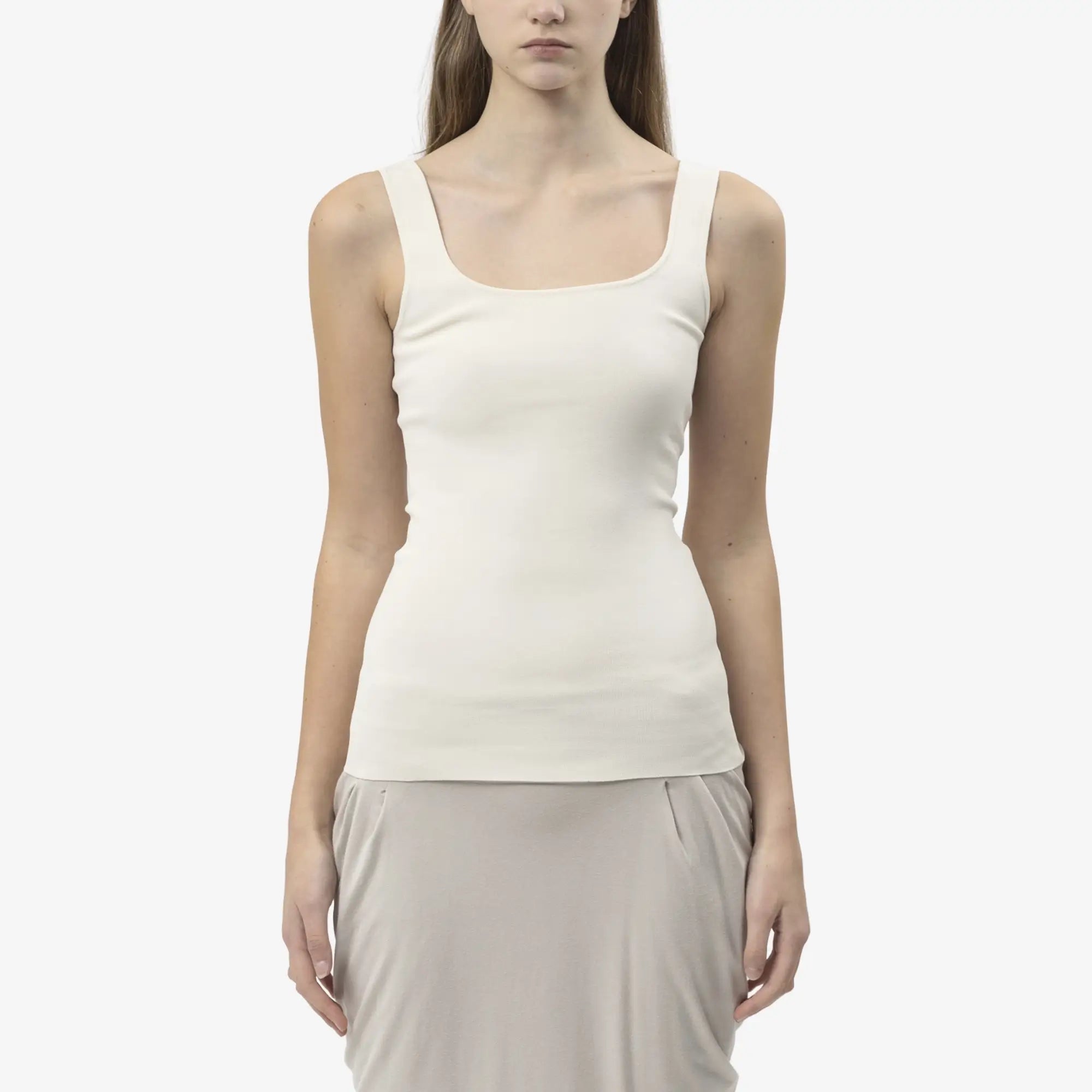 Entire Studios Womens Squared Neck Blouse Off White - 6