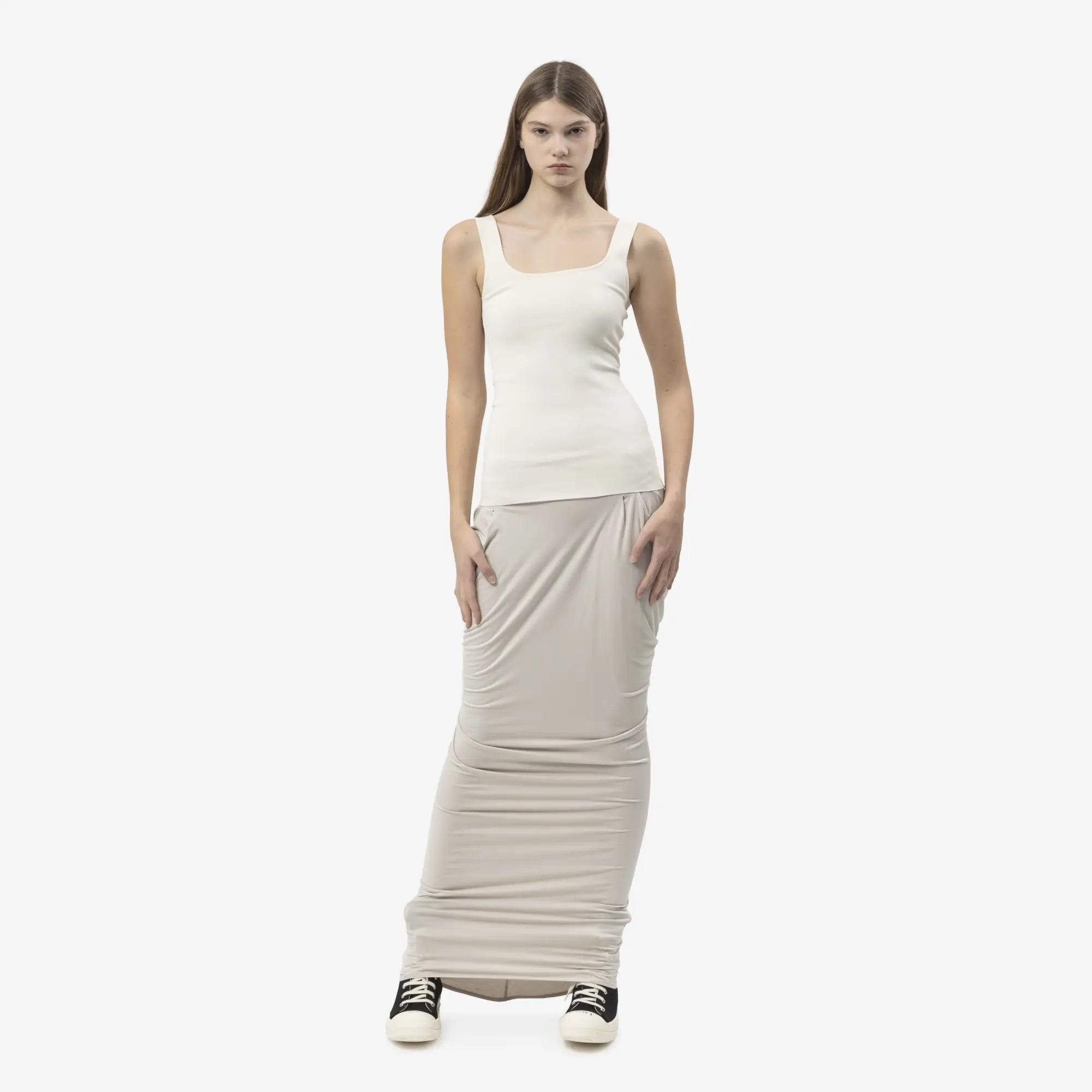 Entire Studios Womens Squared Neck Blouse Off White - 2