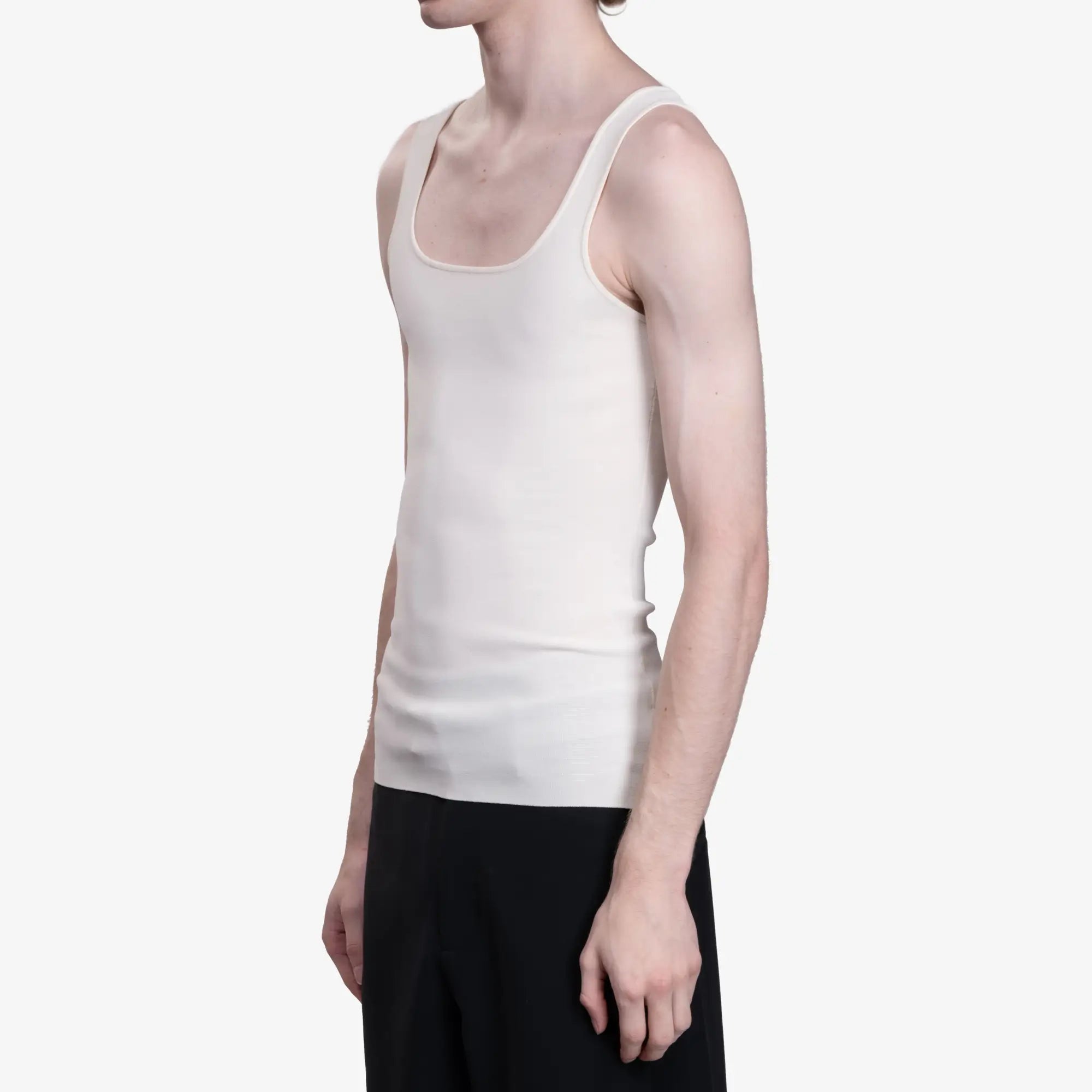 Entire Studios Womens Squared Neck Blouse Off White - 3