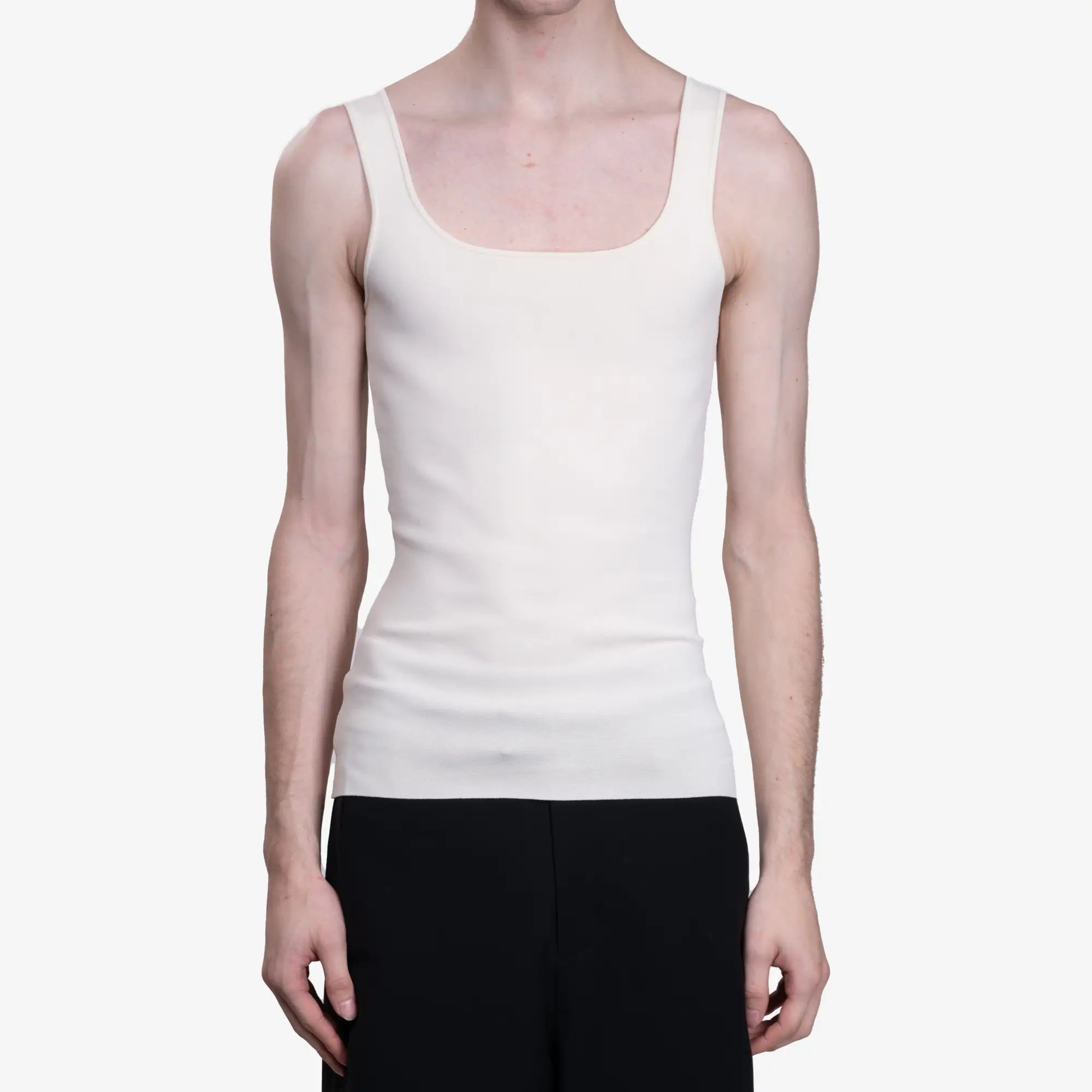 Entire Studios Womens Squared Neck Blouse Off White - 1