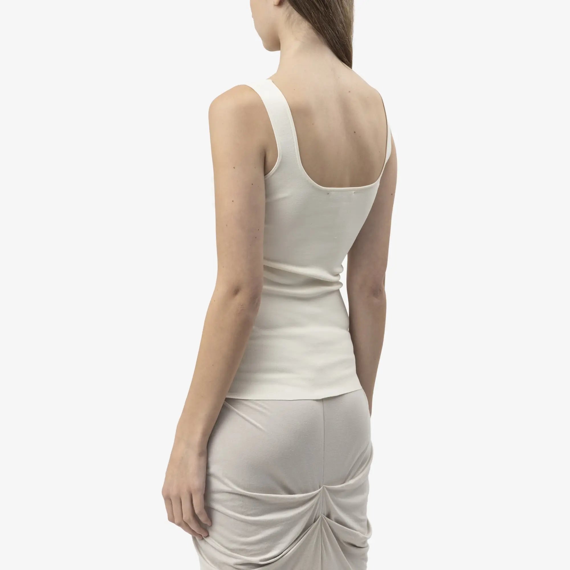 Entire Studios Womens Squared Neck Blouse Off White - 8