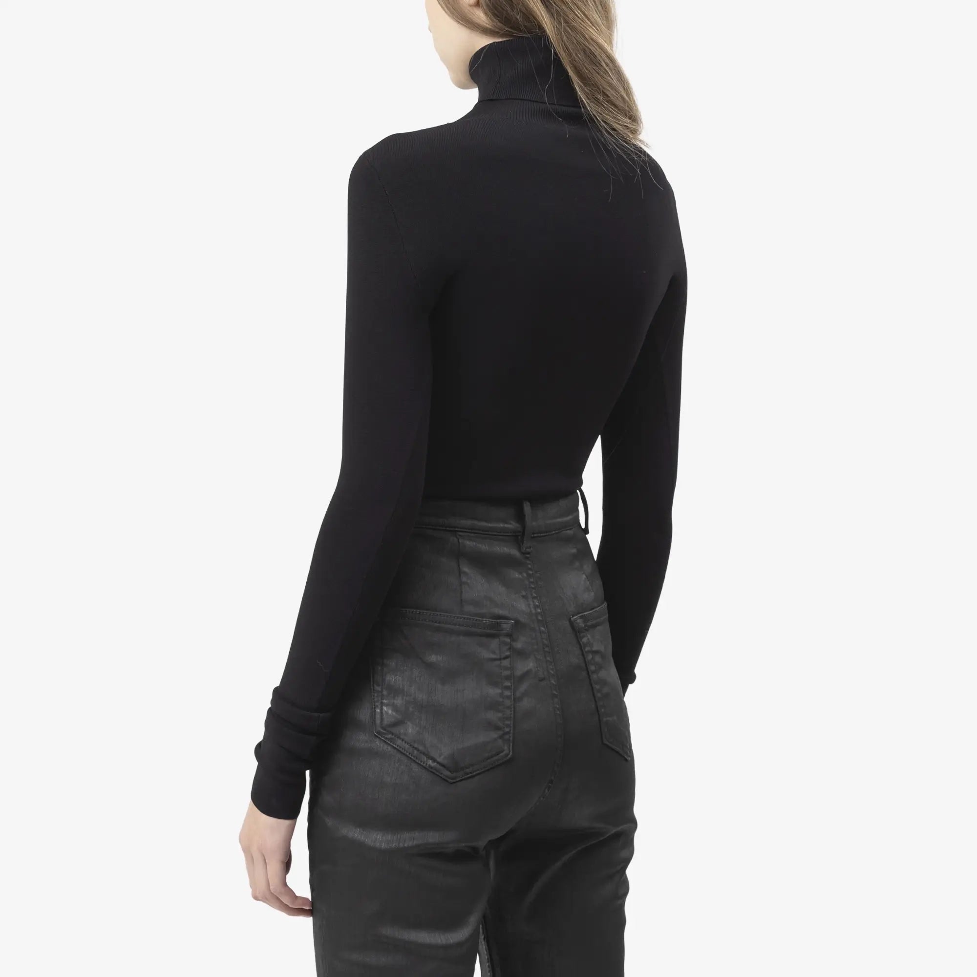 Entire Studios Womens Turtle Neck Bodysuit Black - 5