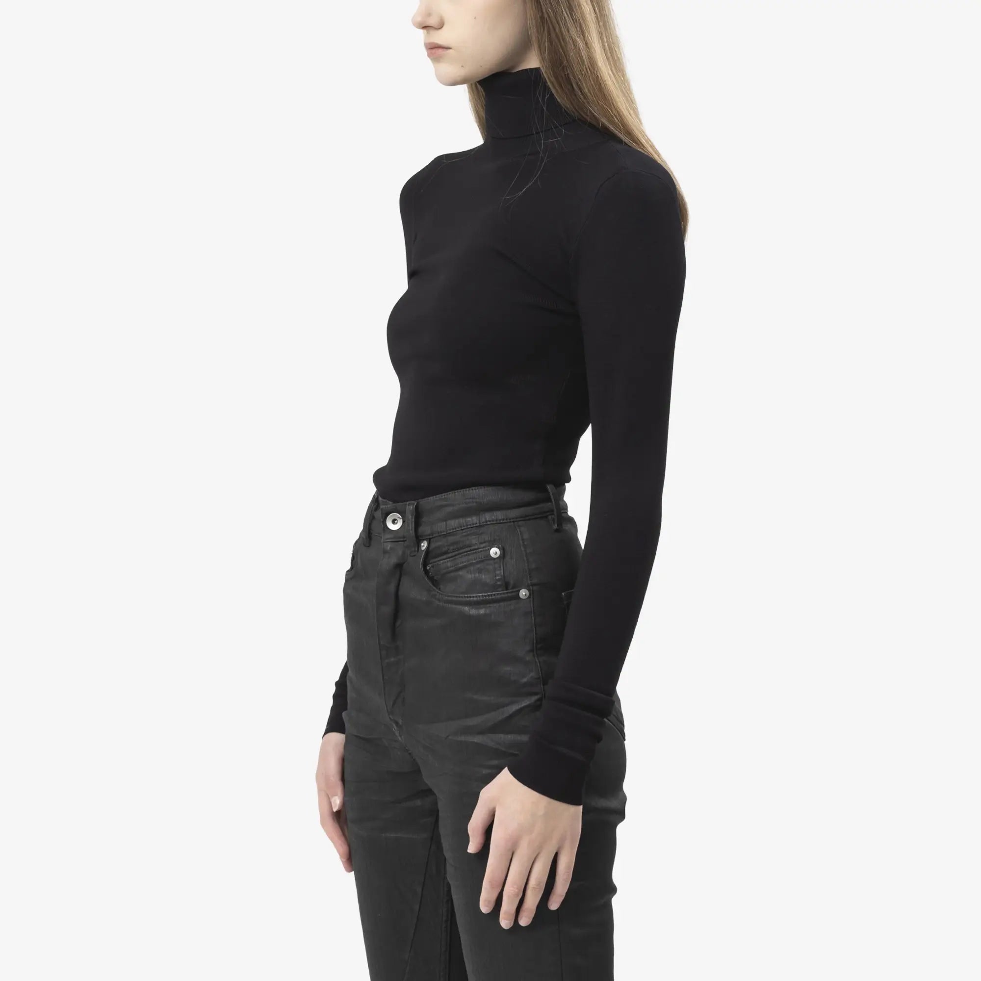 Entire Studios Womens Turtle Neck Bodysuit Black - 4