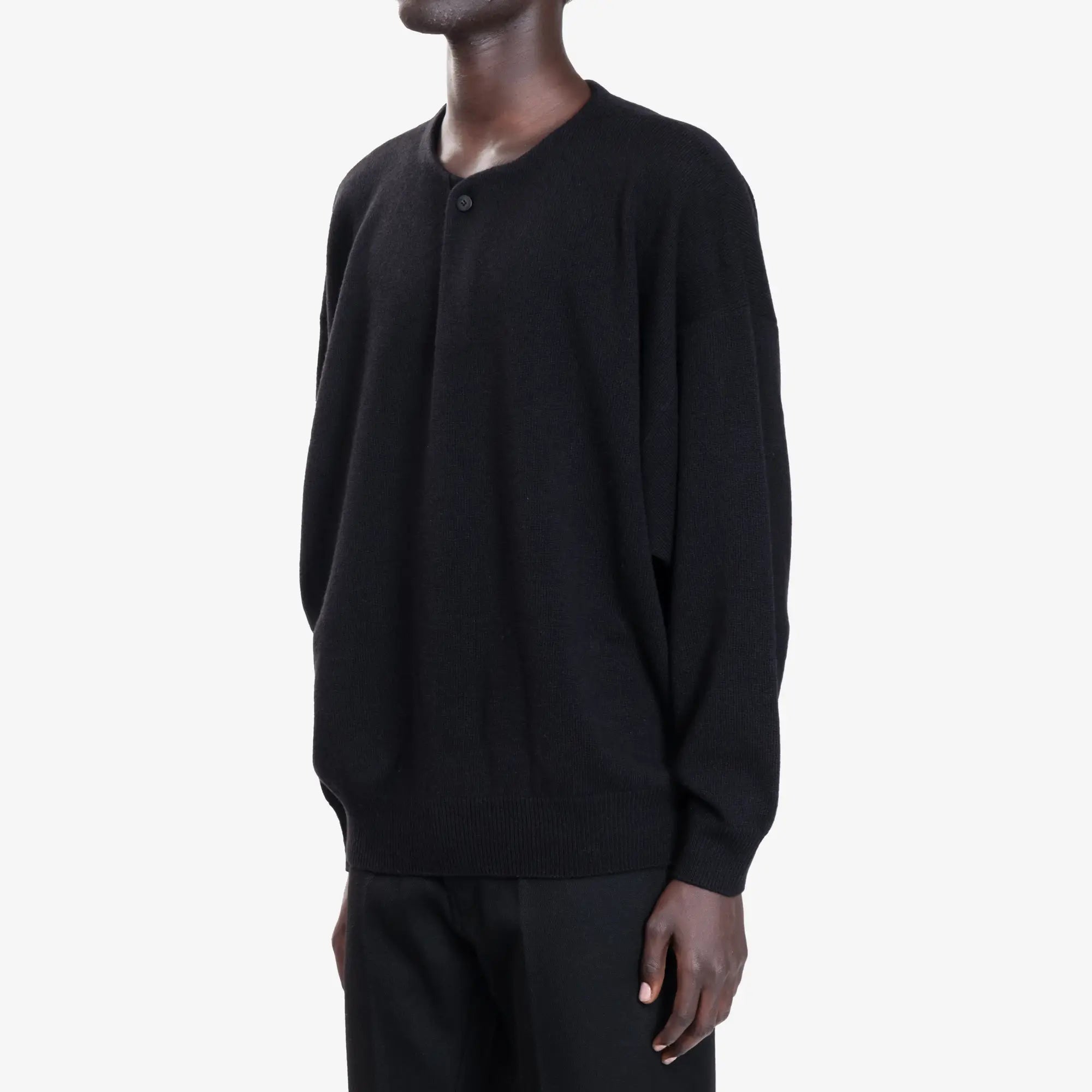 Fear of God Henley Sweater Black - 3