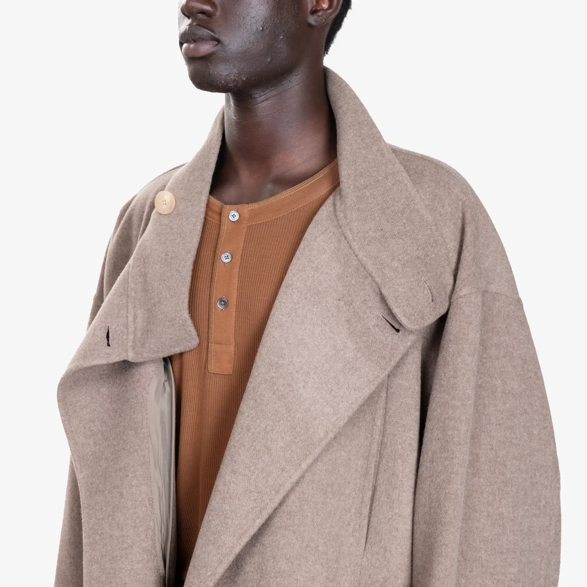 Fear of God High Neck Coat Walnut - 5