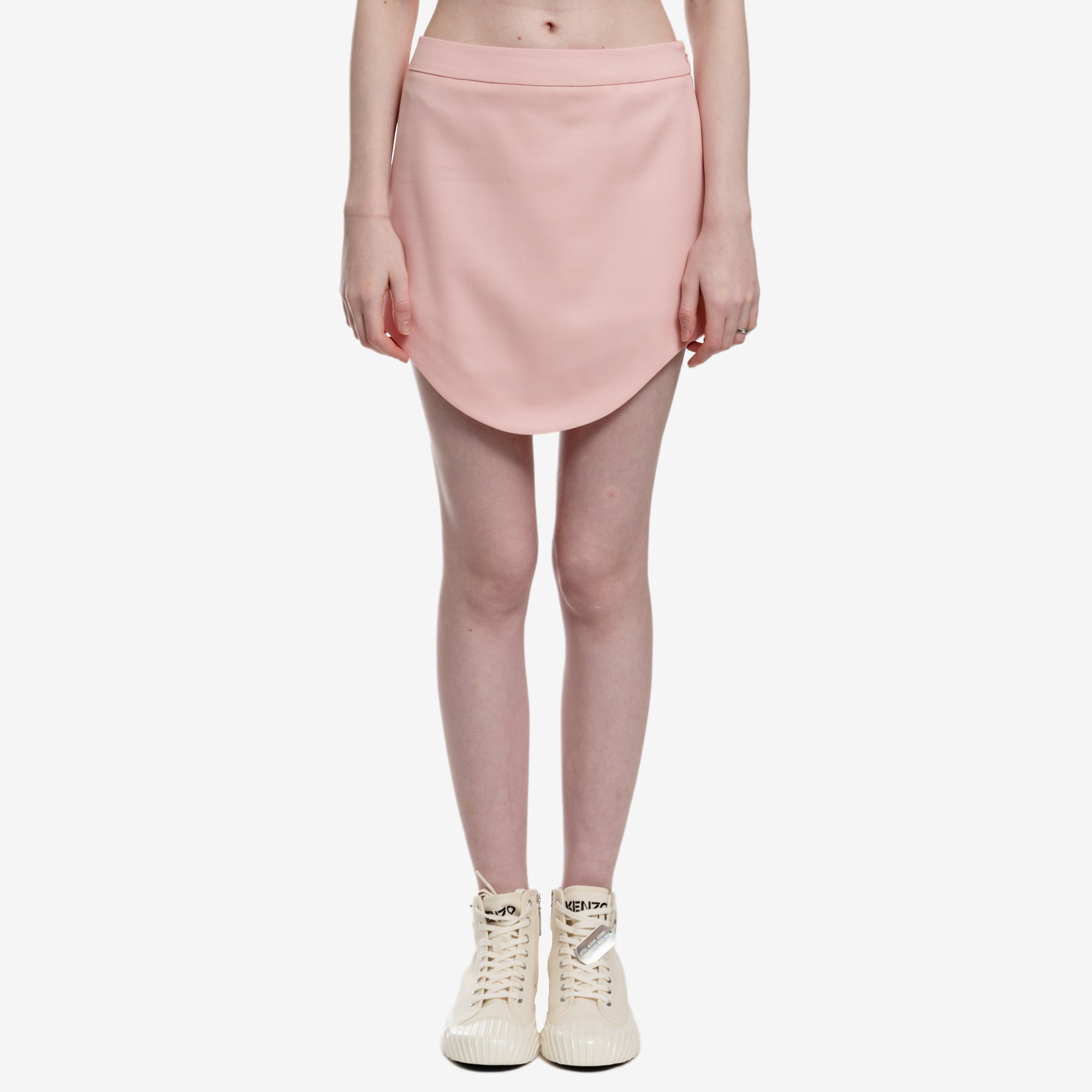 Casablanca Womens Wool Gaberdine Mini Skirt Pink - 1