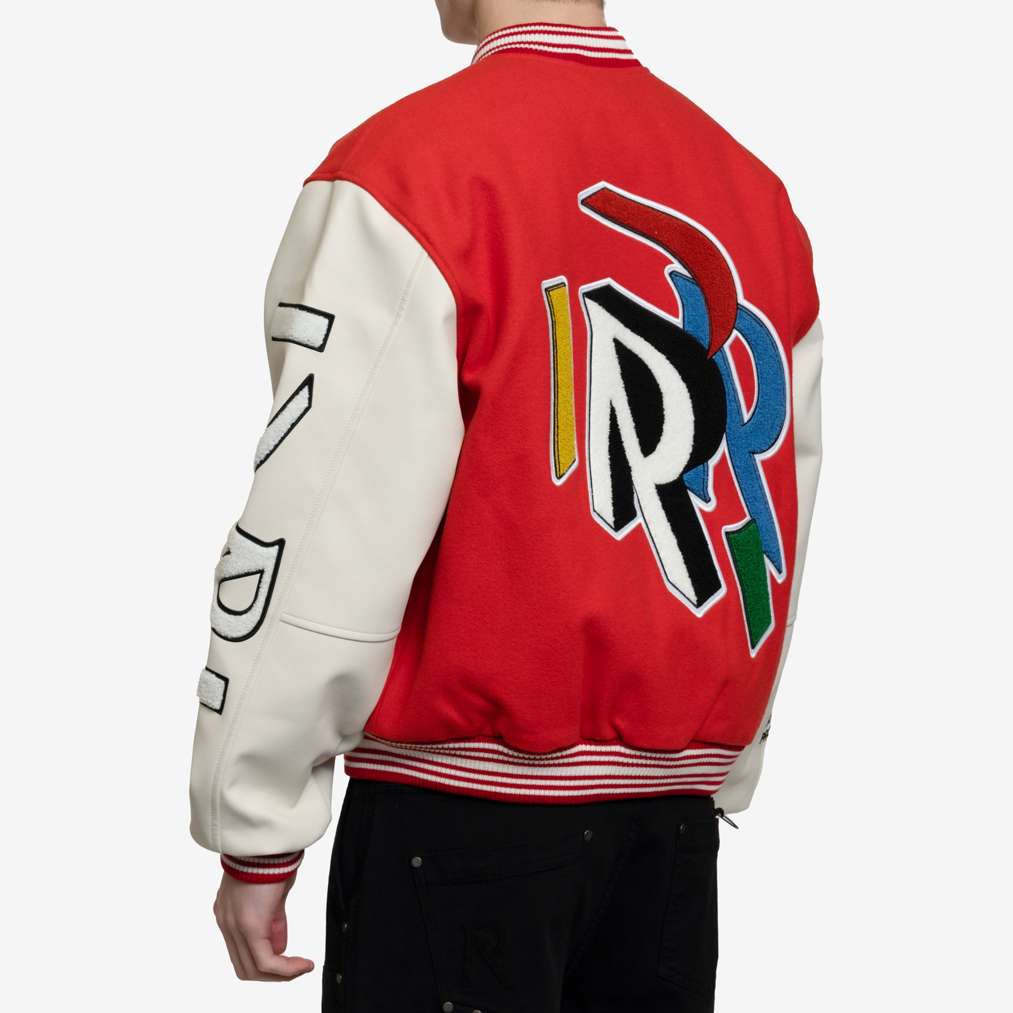Represent Initial Varsity Jacket Burnt Red - 4