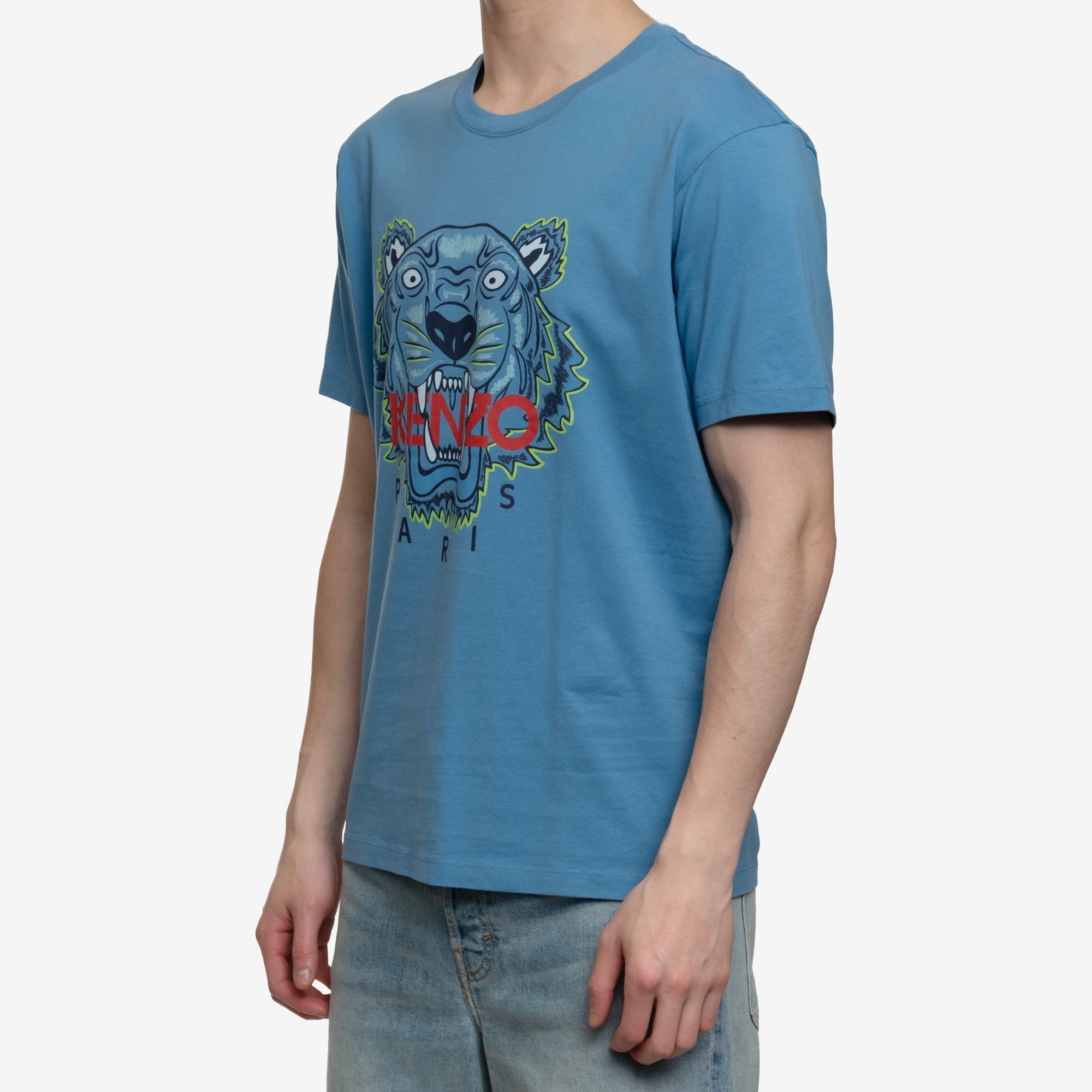 Kenzo Classic Red Tiger T-Shirt Cyan - 3
