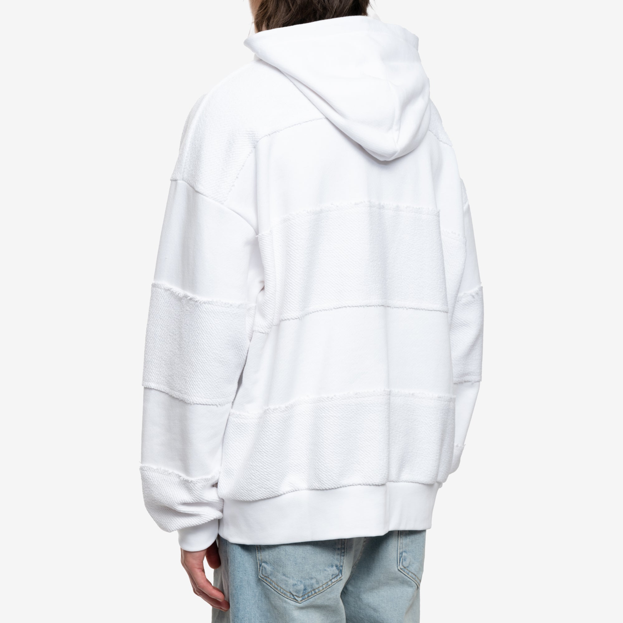 BOTTER Raw Edge Stripe Hoodie White - 4