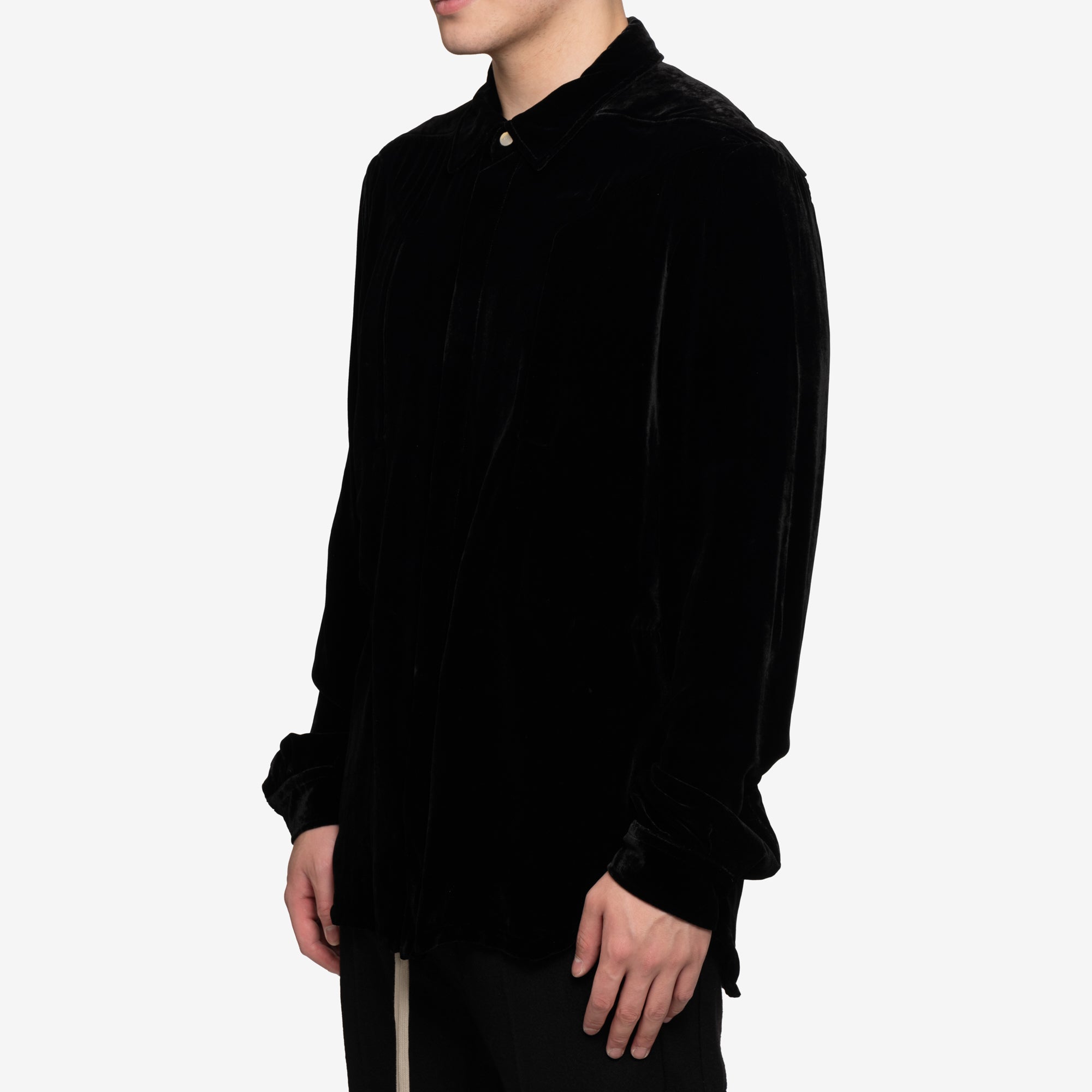 Rick Owens Fog Pocket Outershirt Black - 3