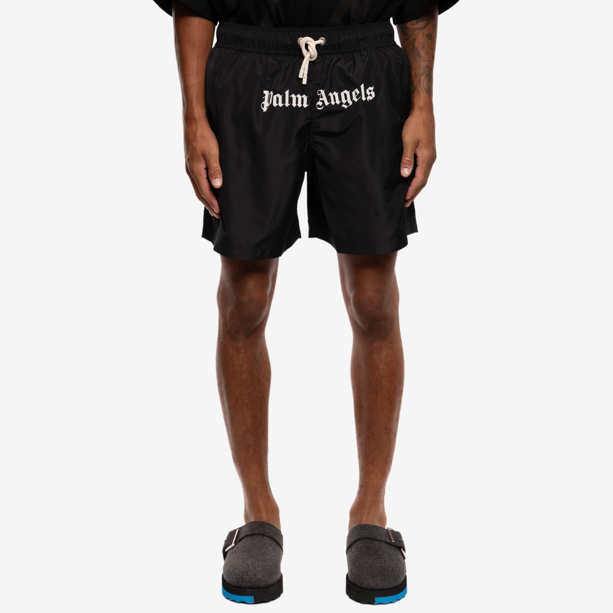 Palm Angels Classic Logo Swimshorts Black - 1