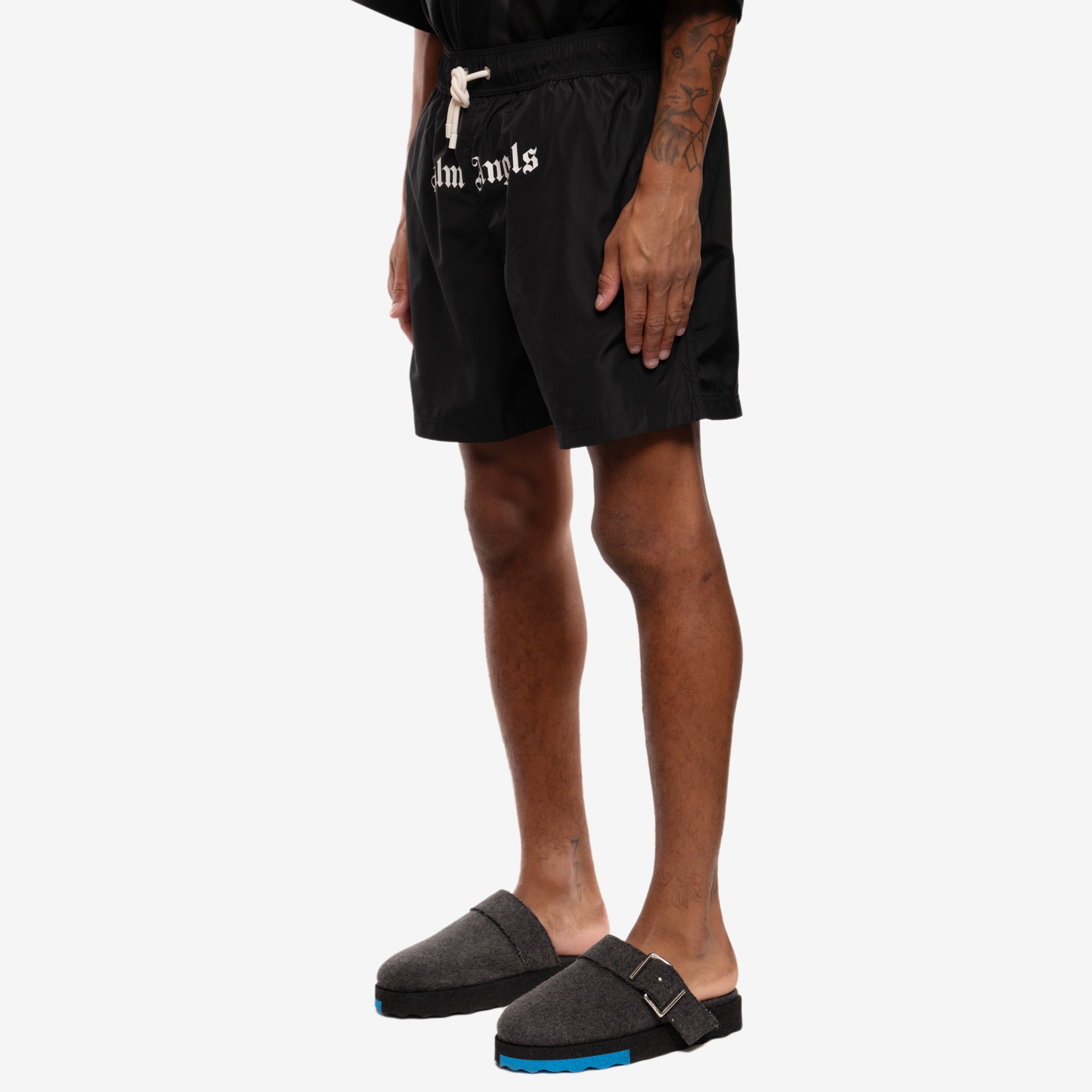 Palm Angels Classic Logo Swimshorts Black - 3