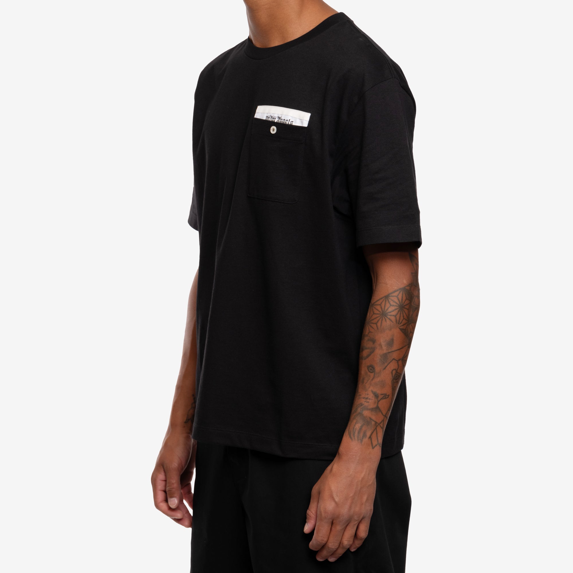 Palm Angels Sartorial Tape Pocket T-Shirt Black - 3