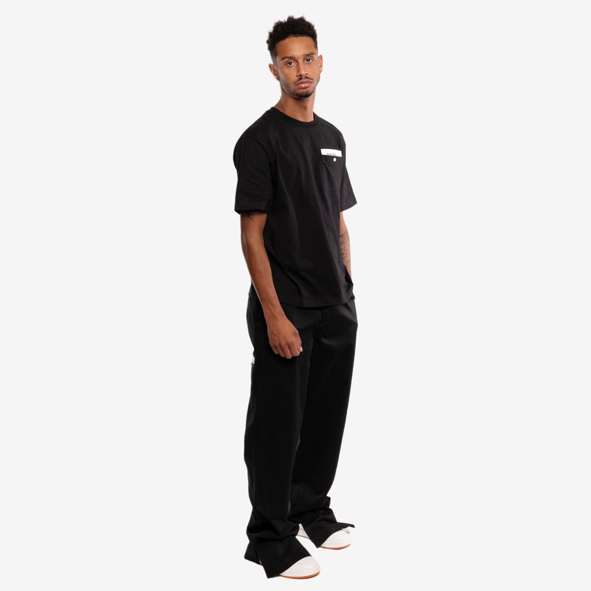 Palm Angels Sartorial Tape Pocket T-Shirt Black - 2