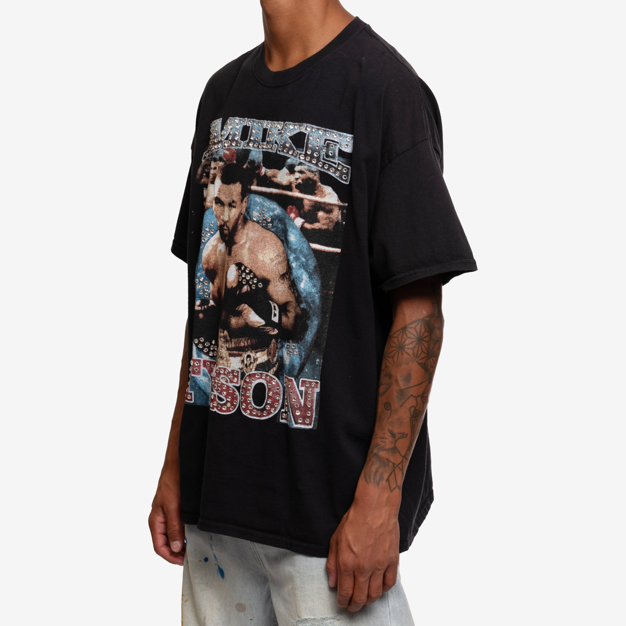 Dom Rebel Mike Tyson Vintage Crystal T-Shirt Black - 3
