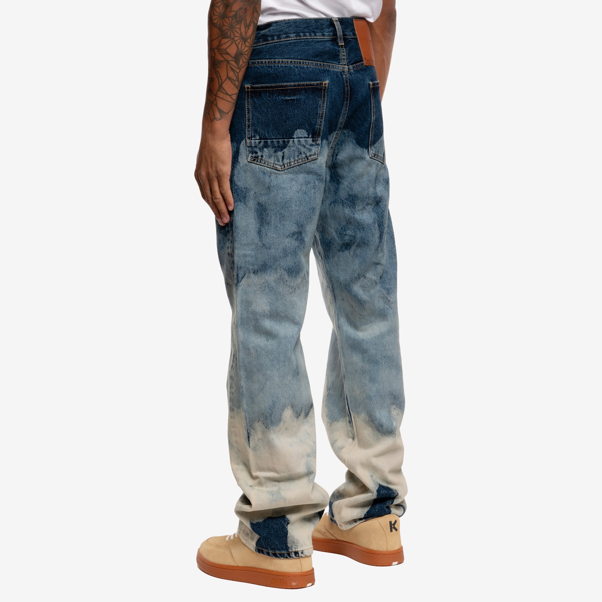 Palm Angels Cloud Wash Loose Jeans Light Blue - 4