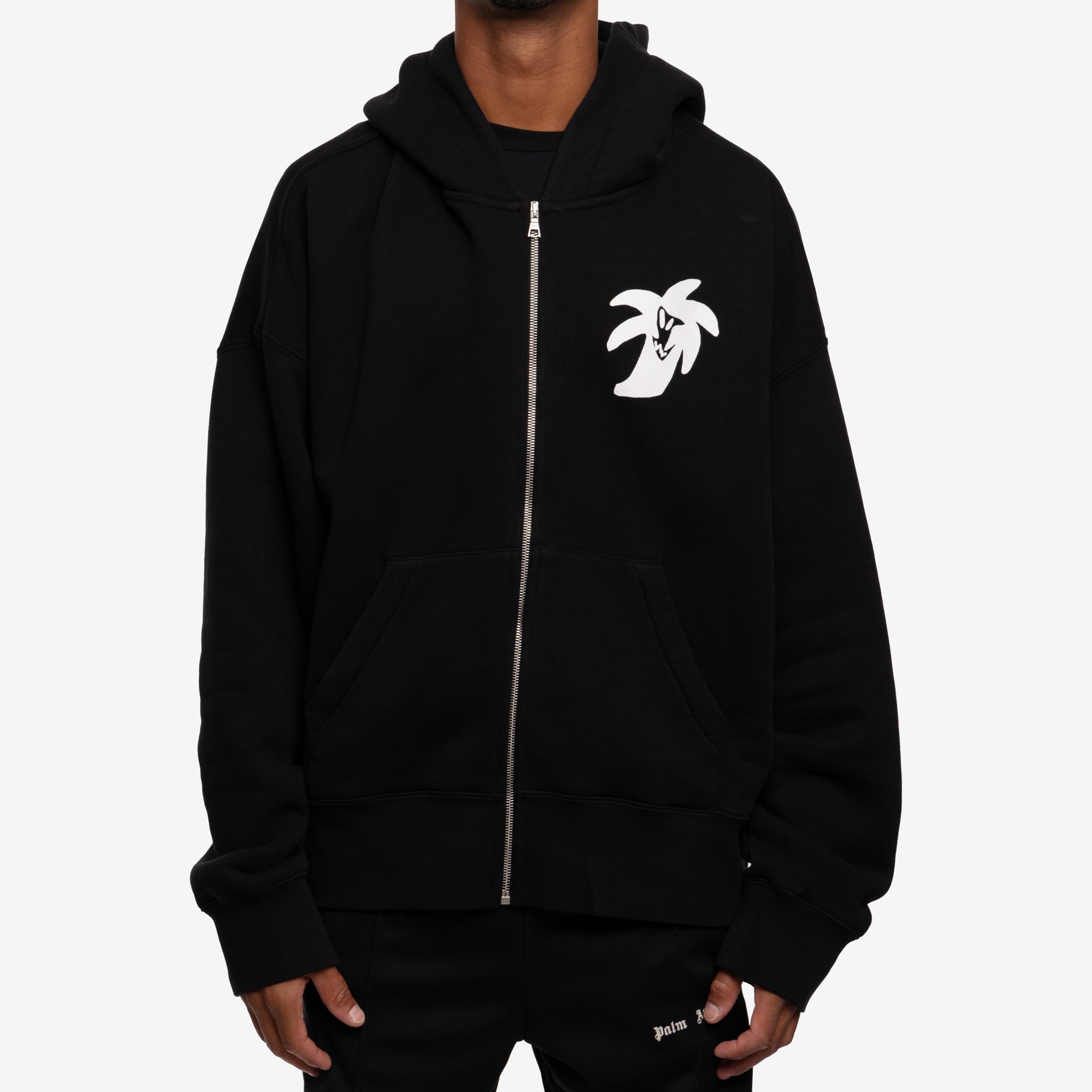 Palm Angels Hunter Zip Hoody Black - 1