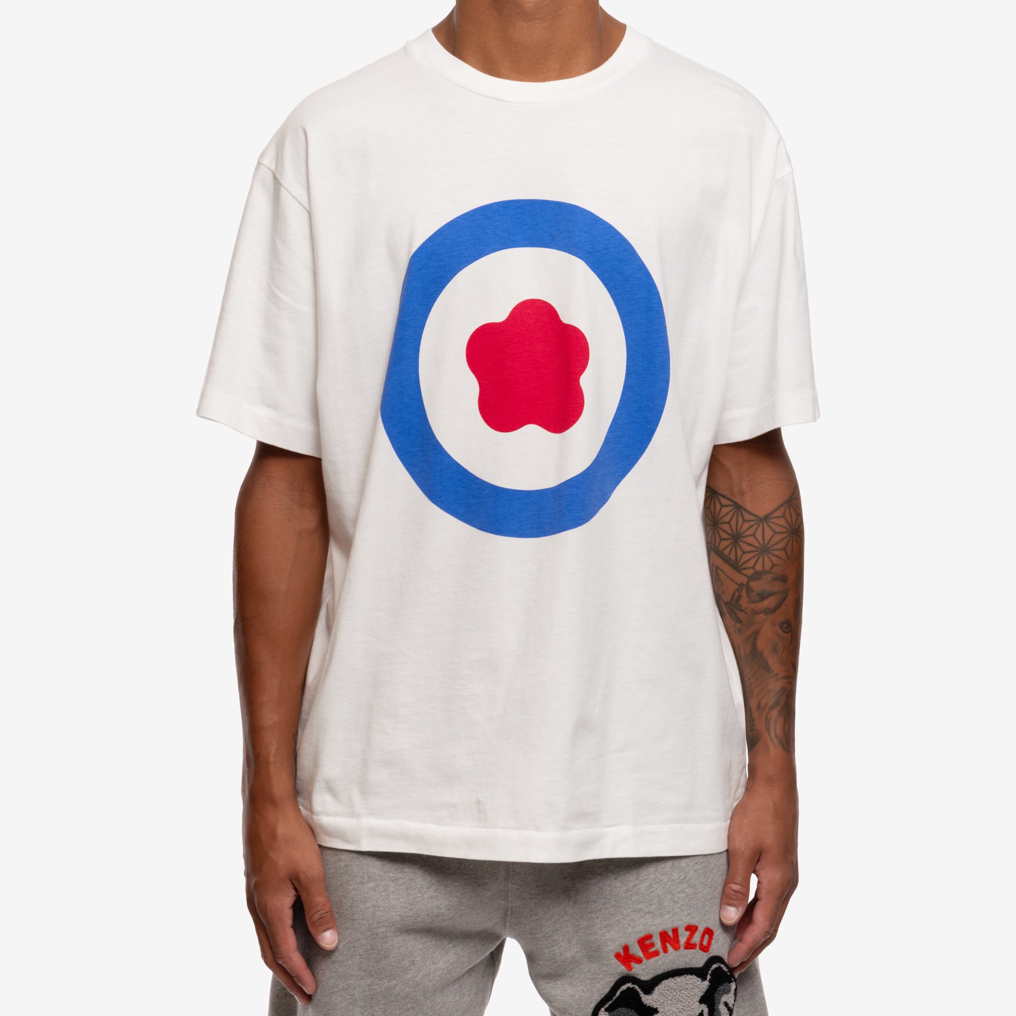 Kenzo Kenzo Target Oversize T-Shirt Off White - 1