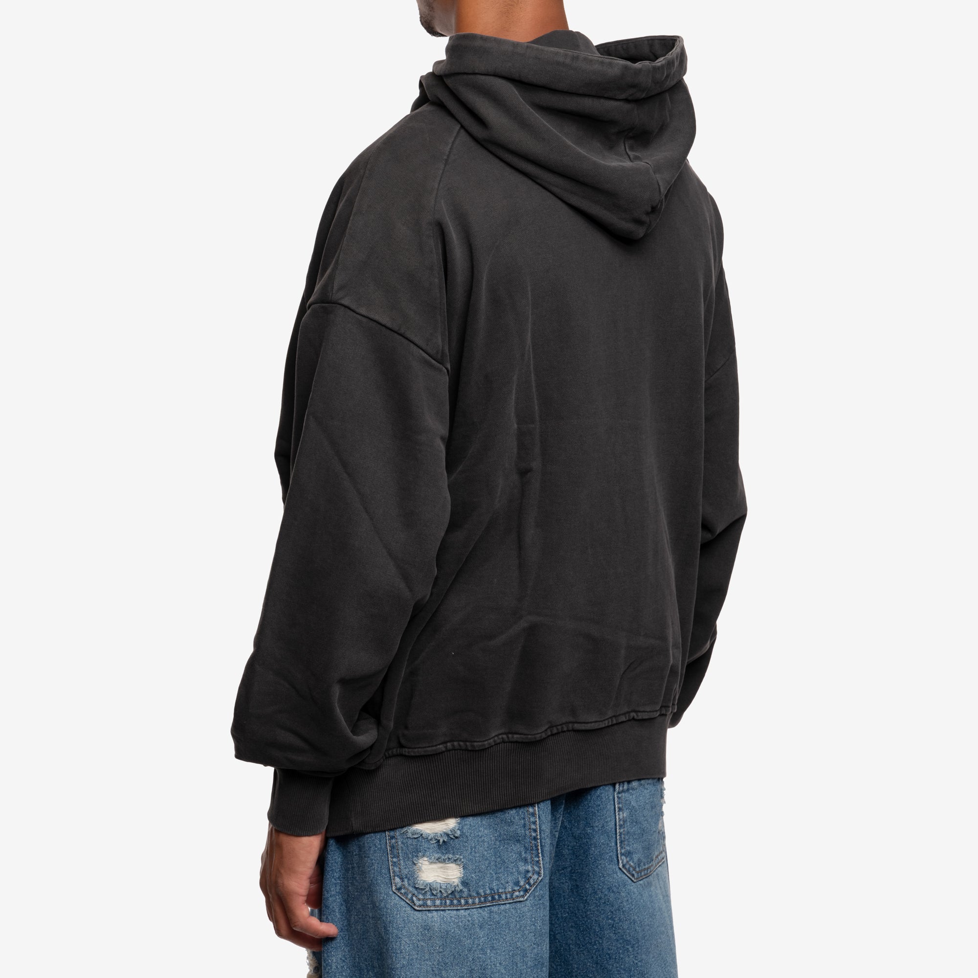 Juun.J Garment Dyed Zip Up Hoody Grey - 4