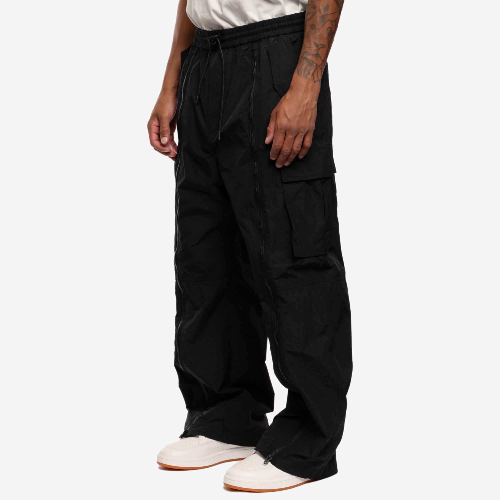 Juun.J Full Zip Cargo Nylon Pants Black - 3