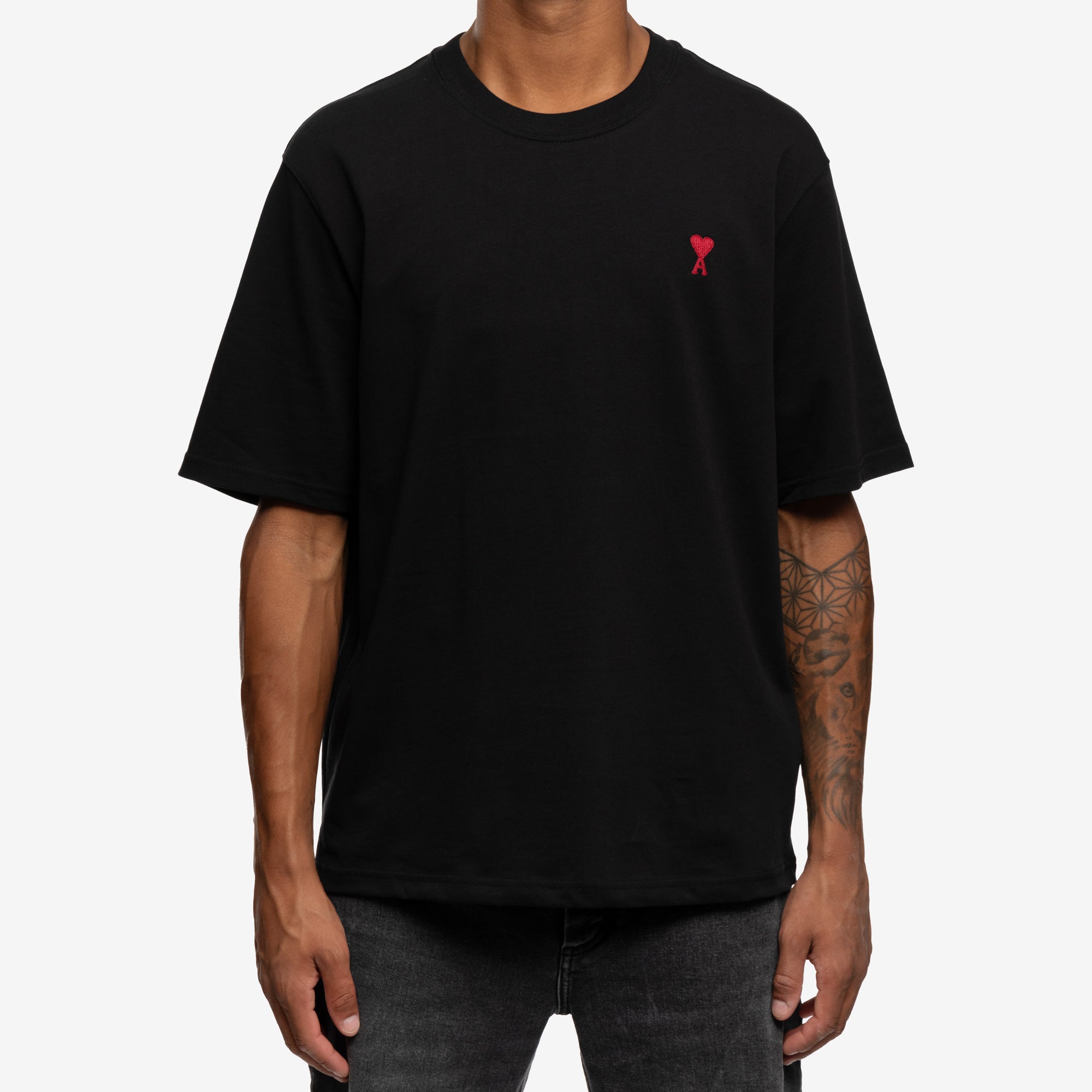 AMI Red Ami de Coeur T-Shirt Black - 1