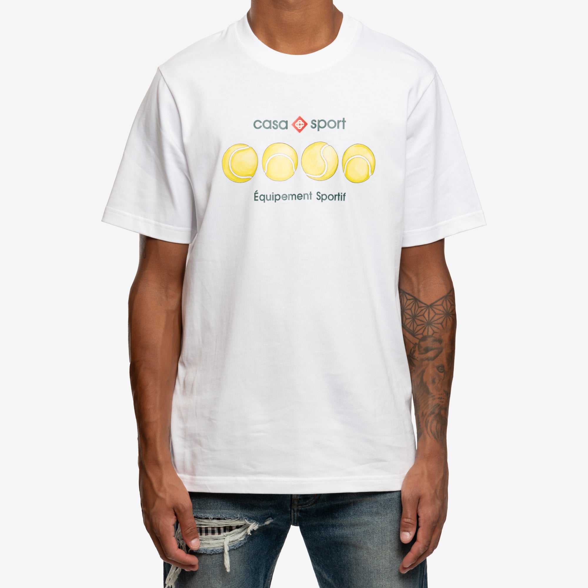 Casablanca Casa Sport Tennis Ball T-Shirt White - 1