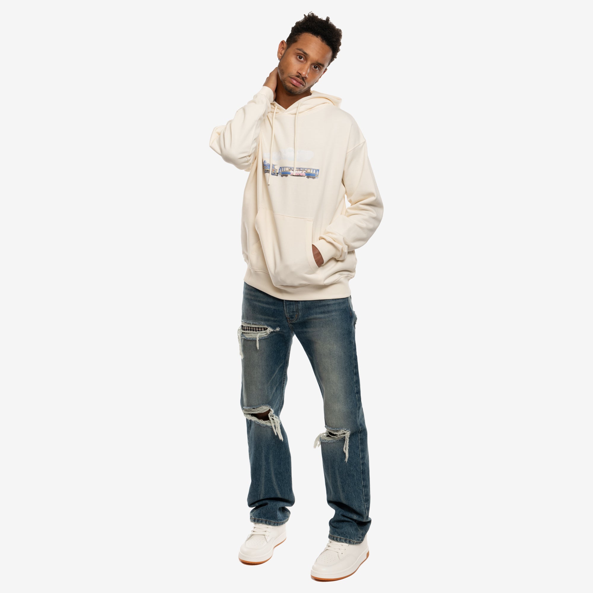 Drôle de Monsieur Le Hoodie Locomotive Cream - 2