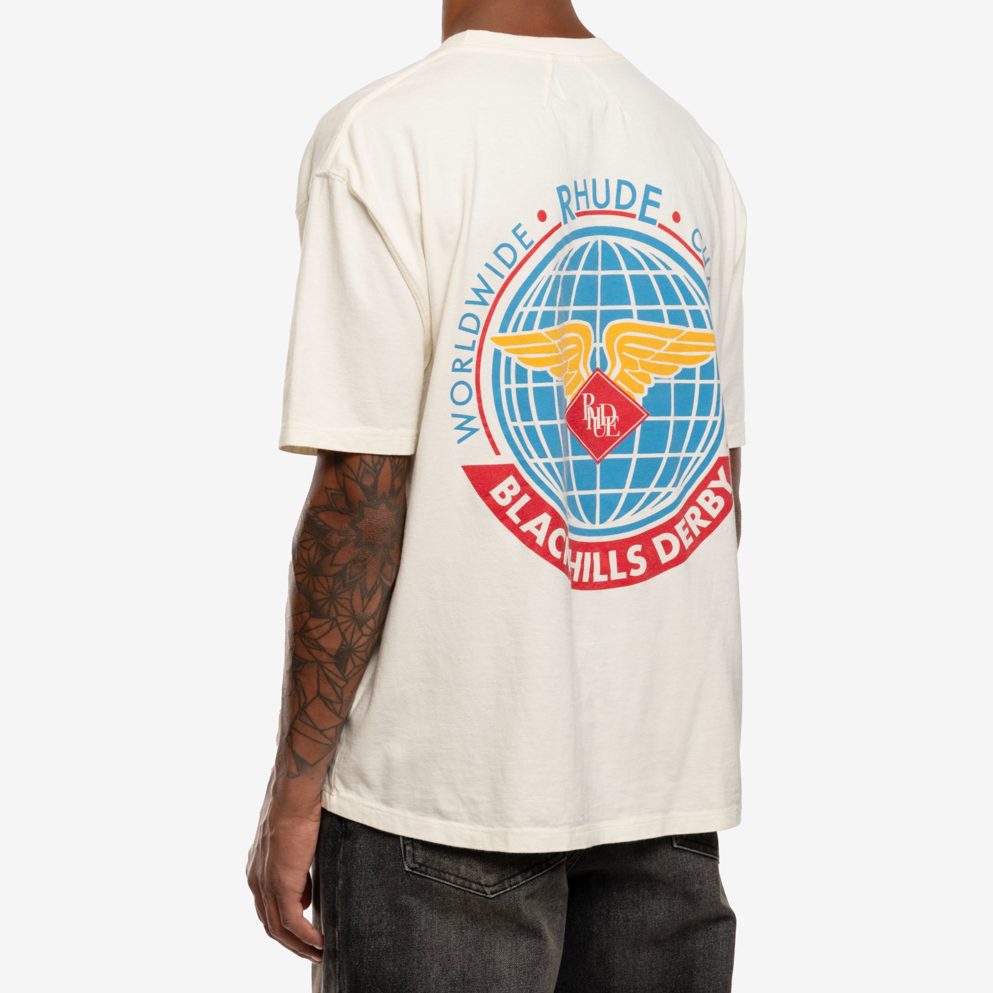 Rhude Rhude Worldwide T-Shirt Vintage White - 4