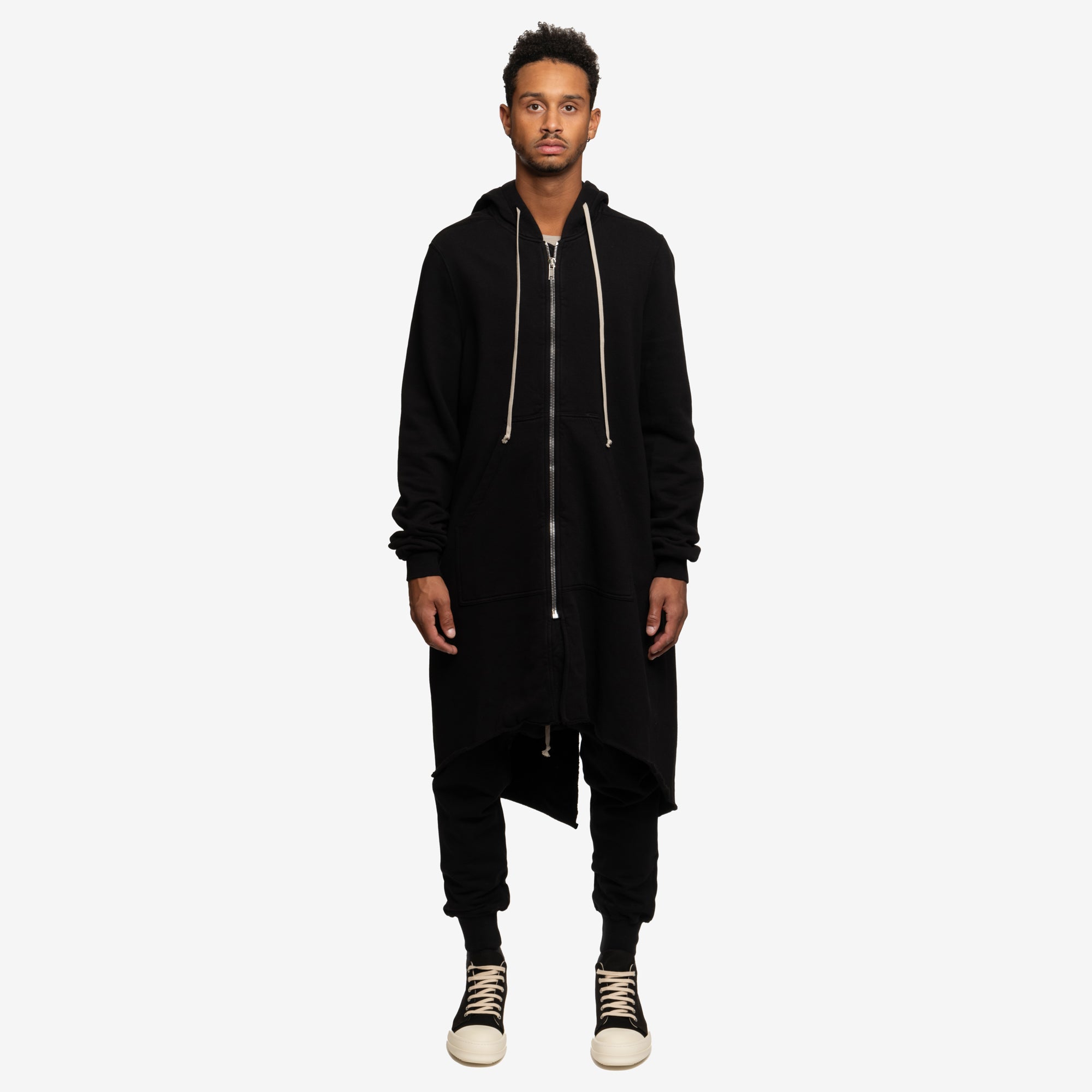 Rick Owens DRKSHDW Luxor Hooded Fishtail Parka Black - 1