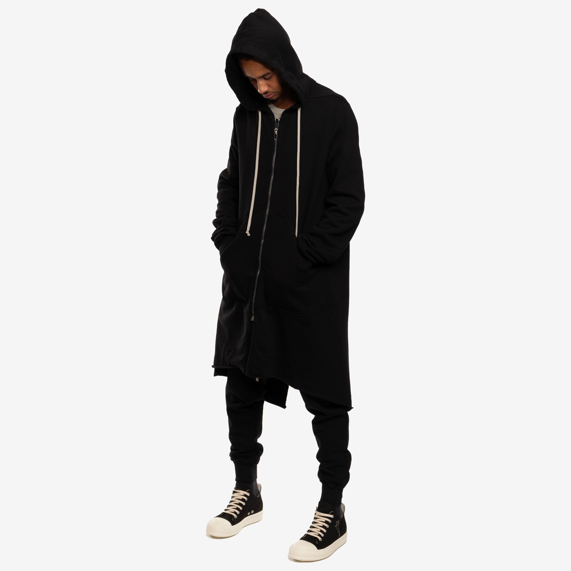 Rick Owens DRKSHDW Luxor Hooded Fishtail Parka Black - 2