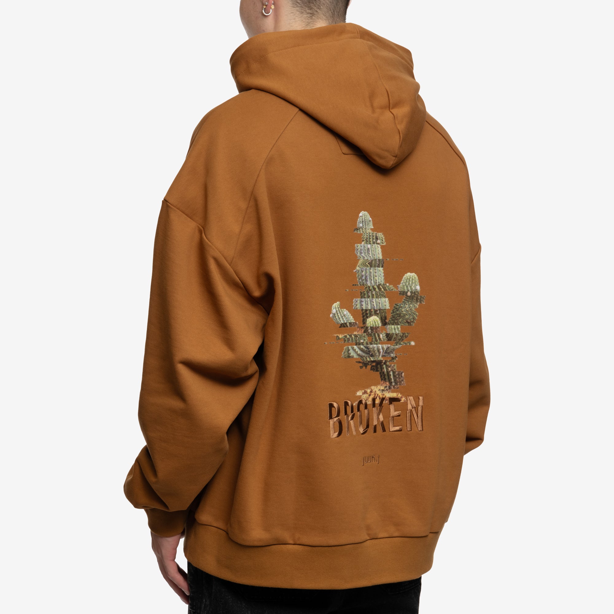 Juun.J Cactus Graphic Hoody Brown - 4