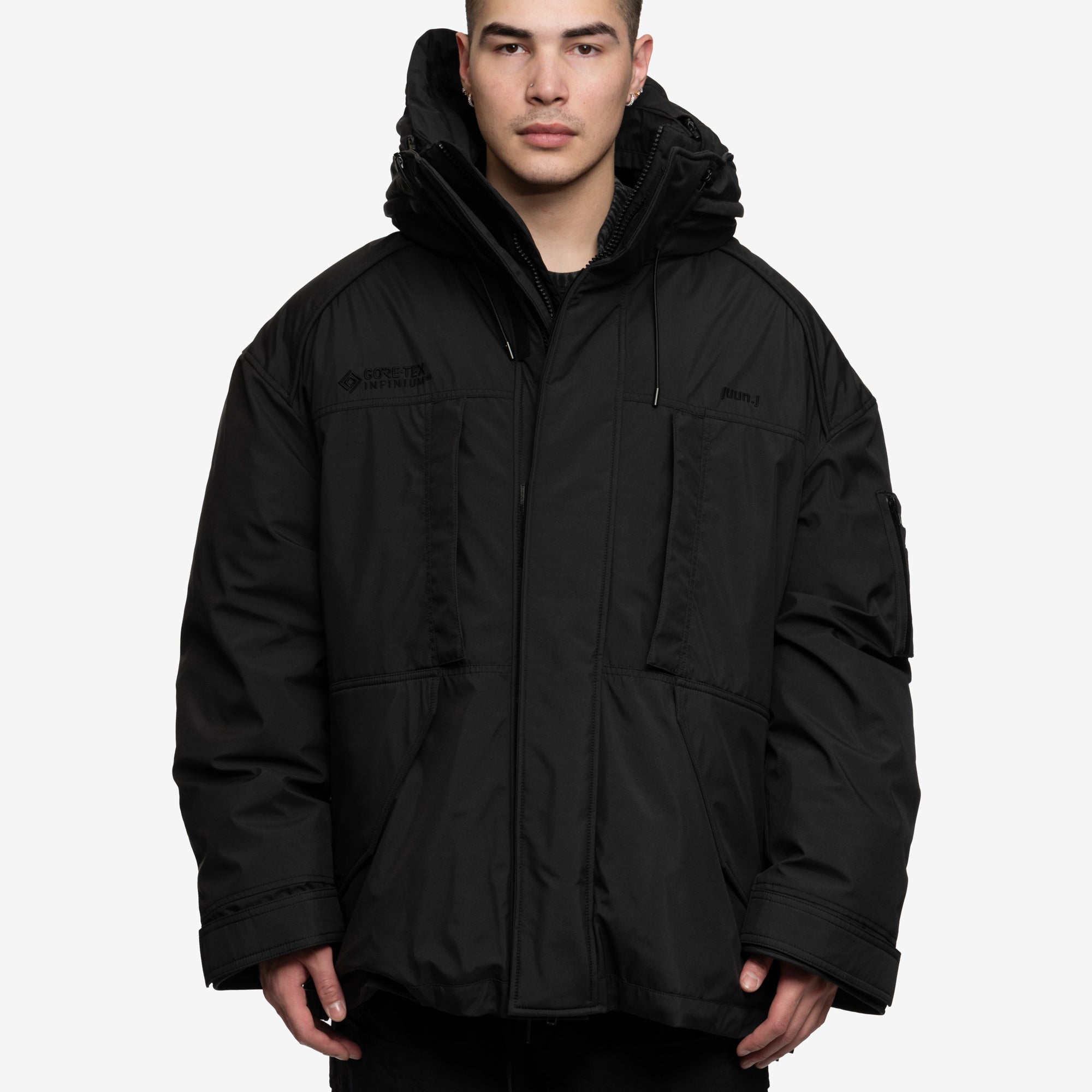 Juun.J Goretex Mid - Length Down Parka Black - 1