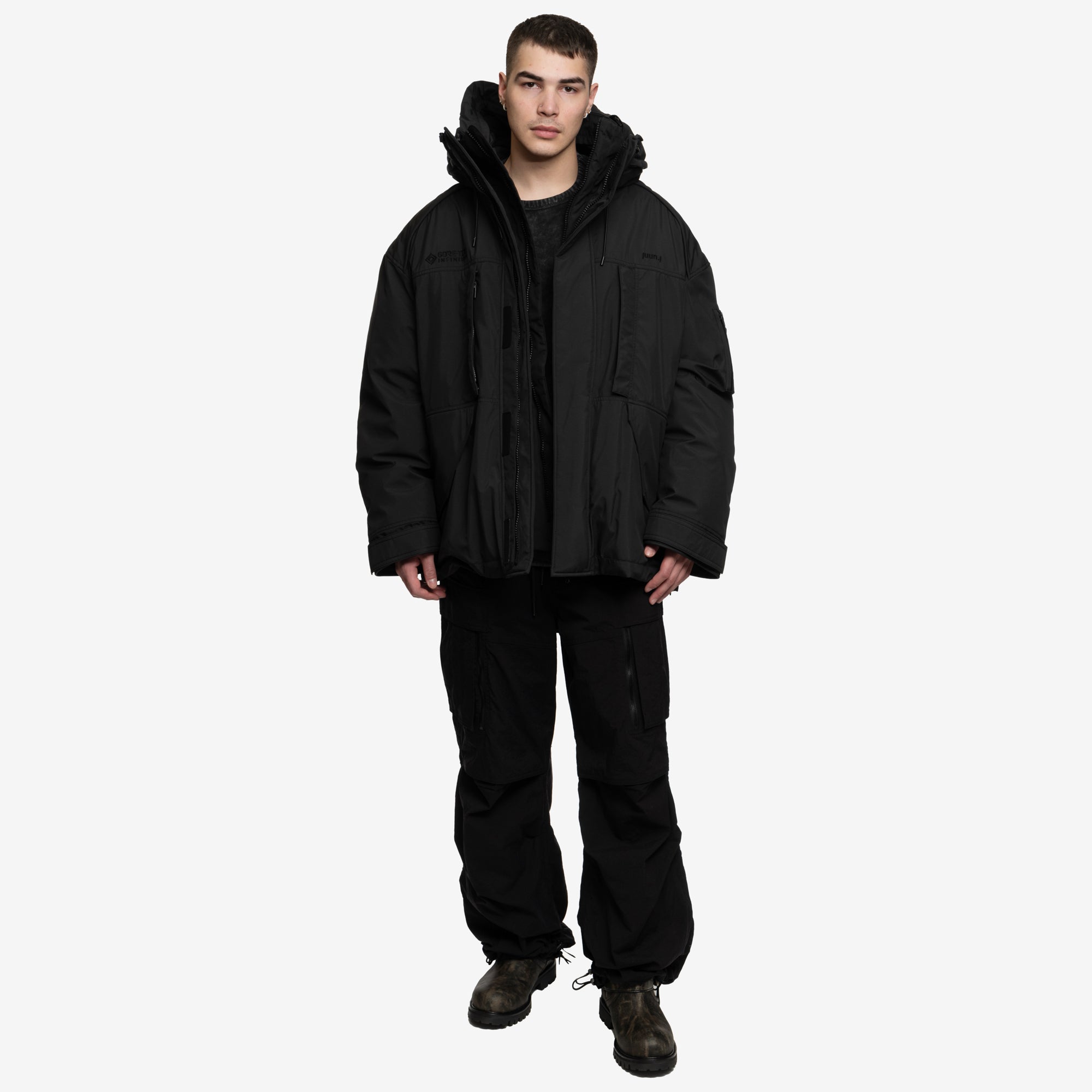 Juun.J Goretex Mid - Length Down Parka Black - 2