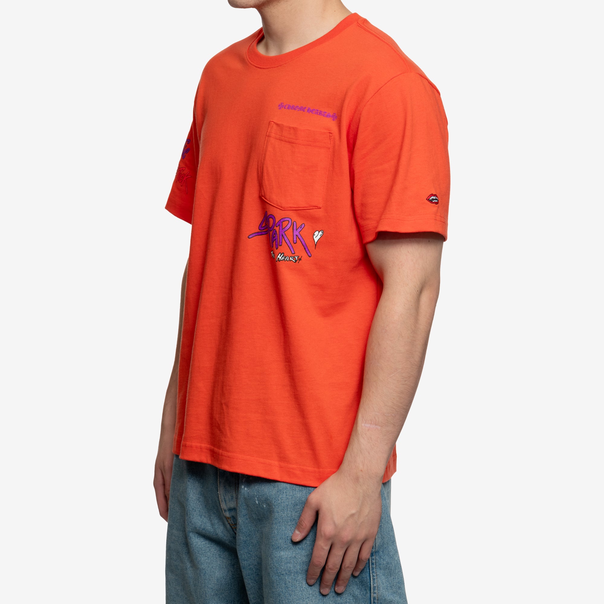 Chrome Hearts Men's Mattyboy Sadistic Lipstick T-Shirt in Red