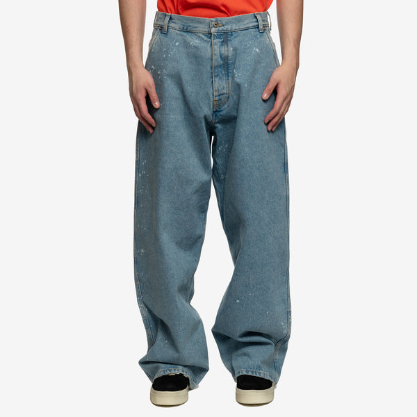 PAINT WIDE LEG TAPERED JEANS