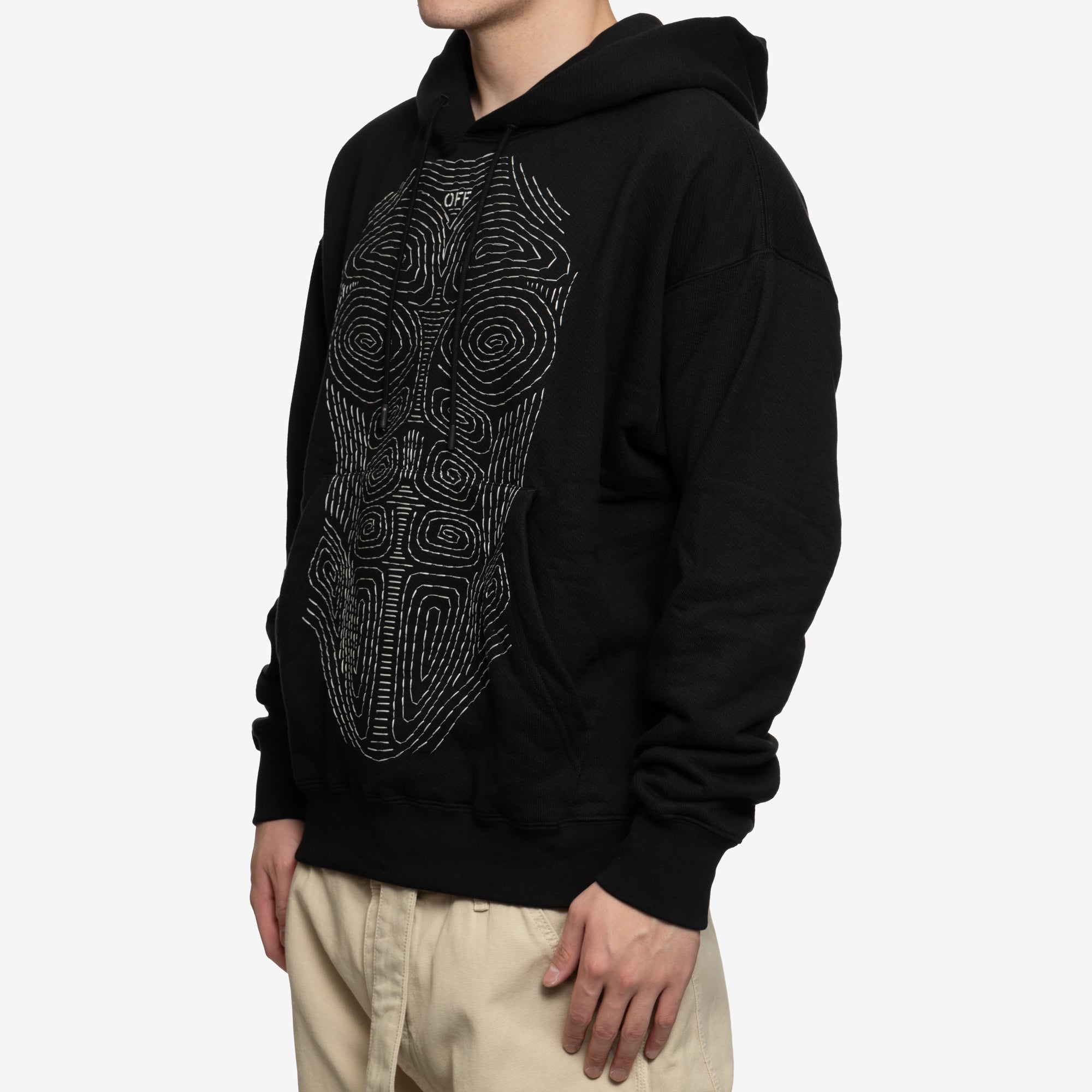 Off - White Body Stitch Skate Hoody BLACK - 3