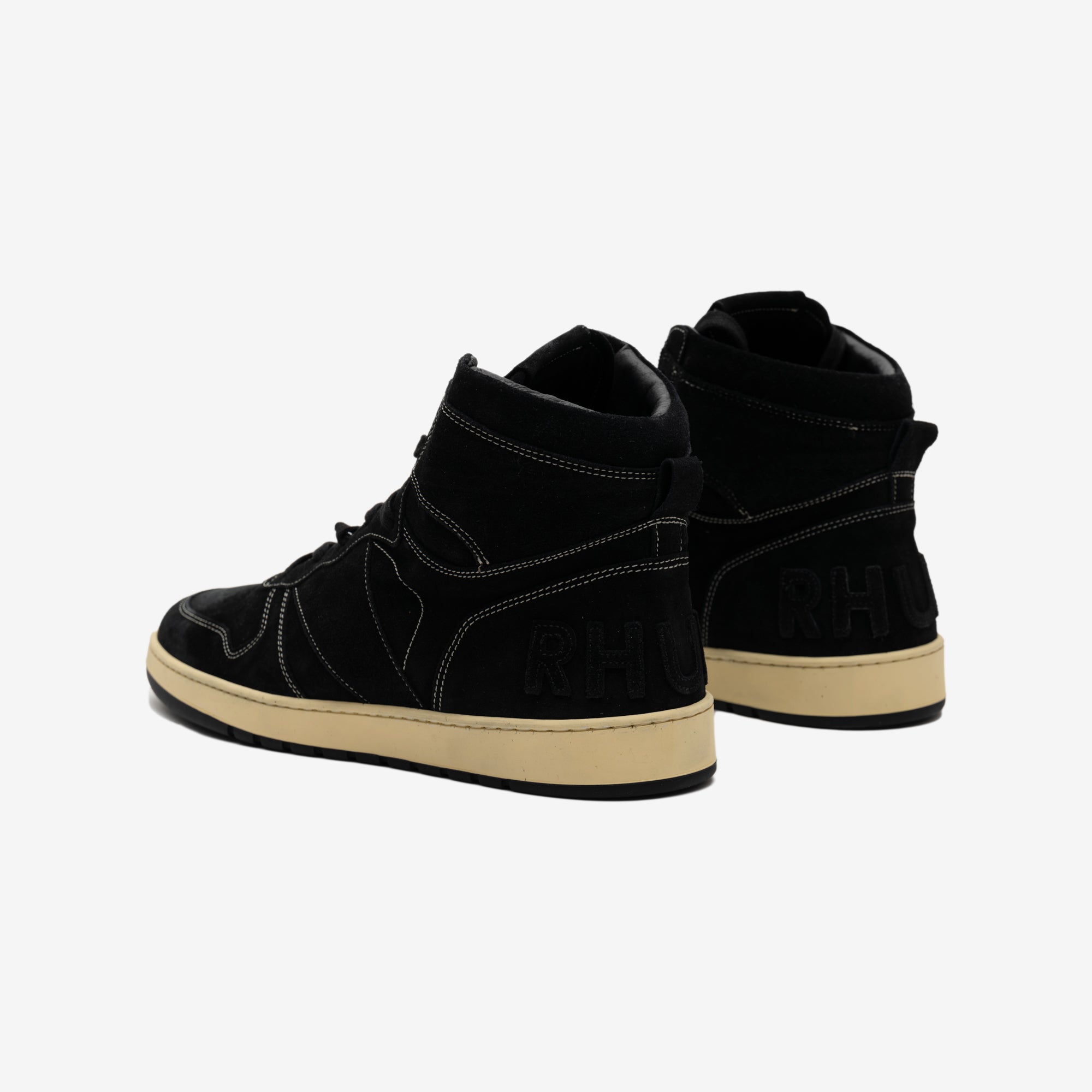 Rhude Rhecess Hi Suede Sneakers Black - 2