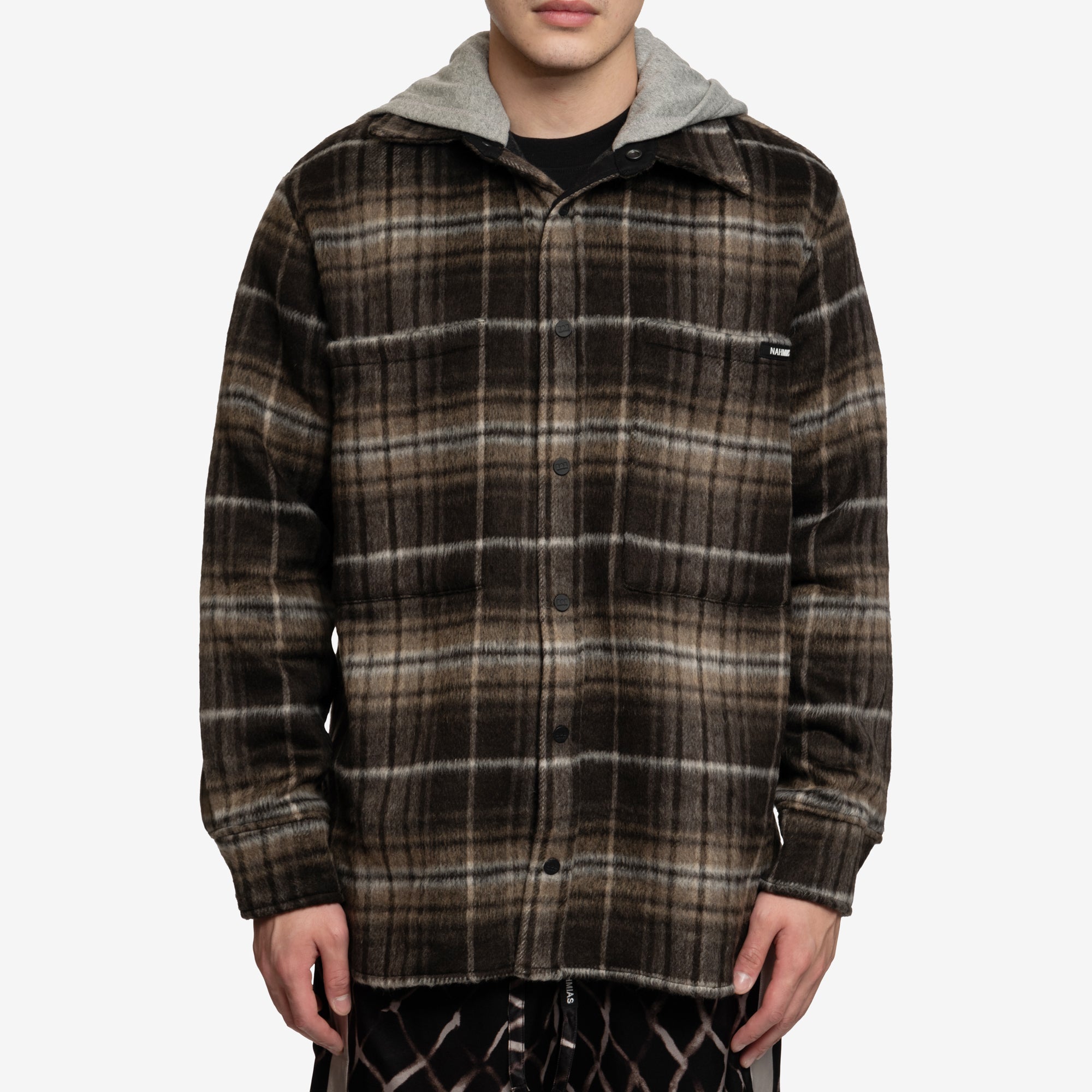 Nahmias Hooded Flannel Brown - 1
