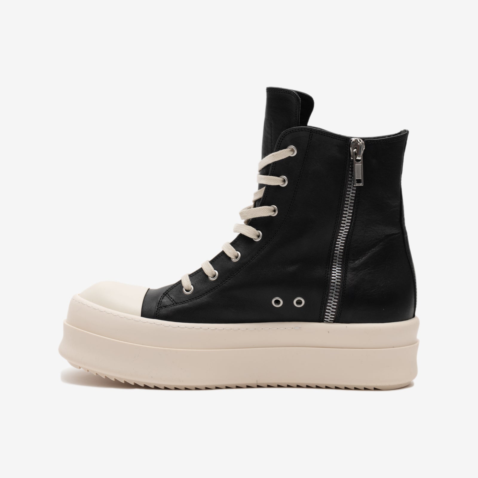 Rick Owens Mens Mega Bumper High-Top Sneakers in Black