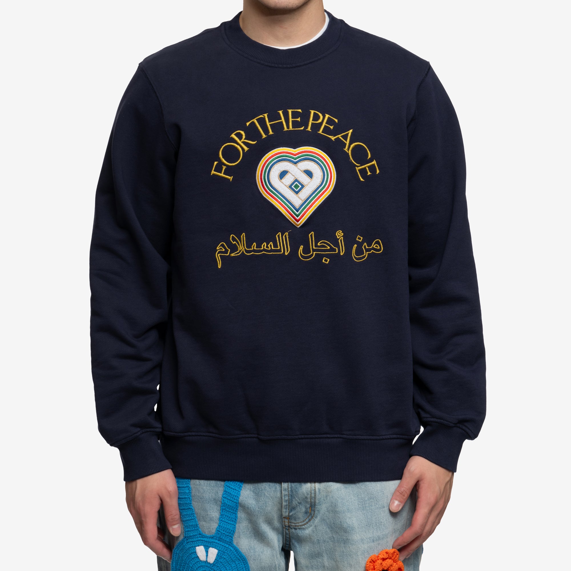 Casablanca For the Peace Sweatshirt Navy - 1