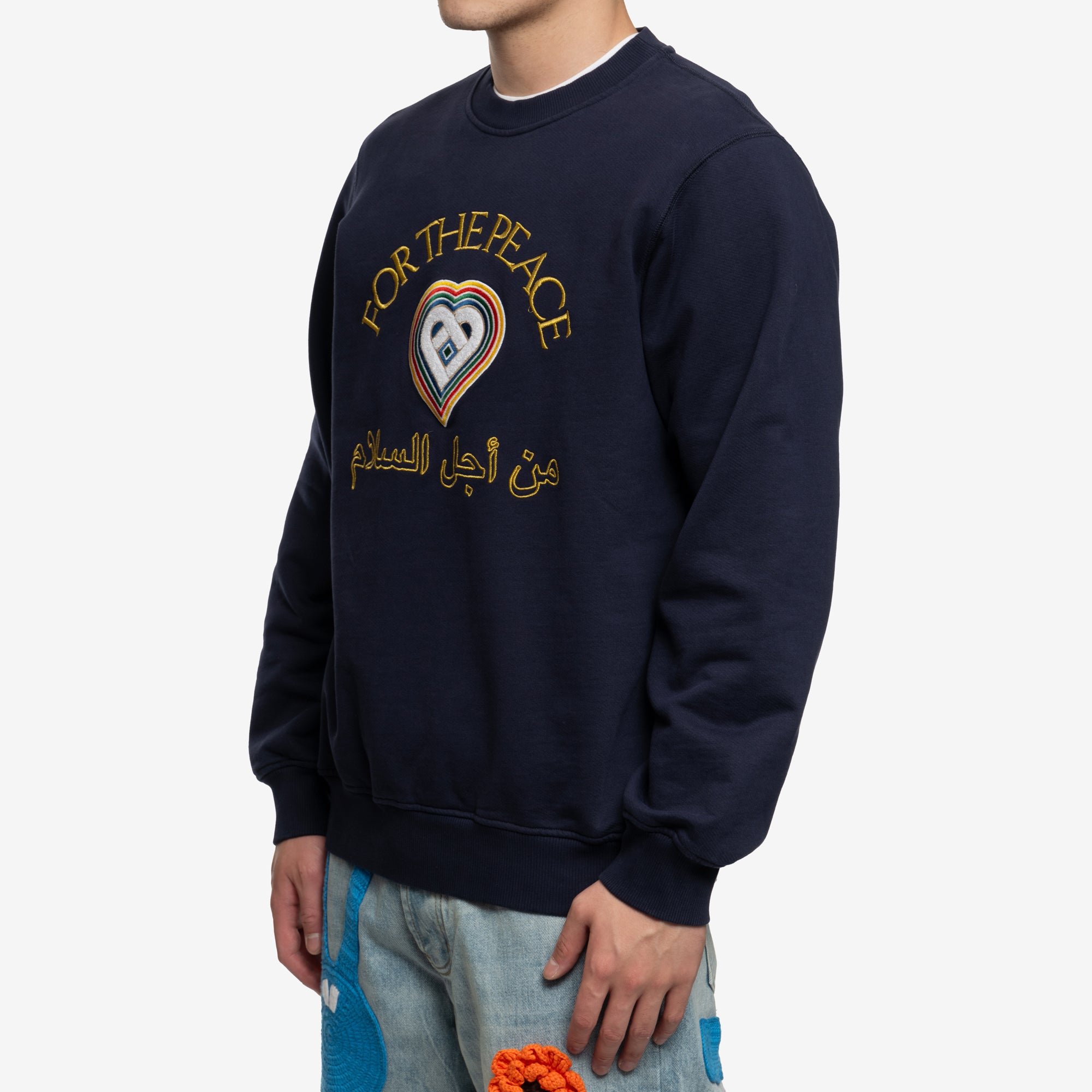 Casablanca For the Peace Sweatshirt Navy - 3