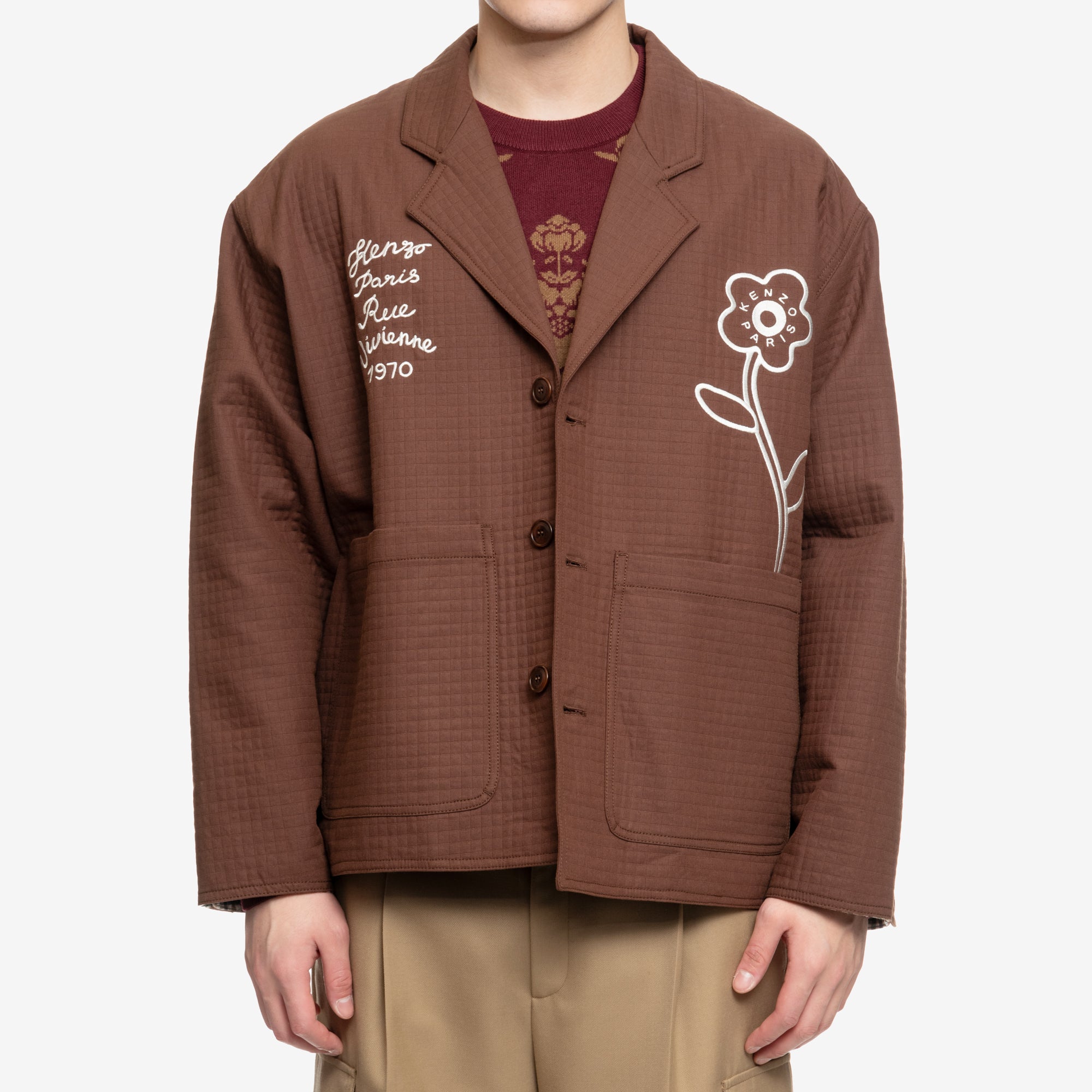 Kenzo Rue Vivienne 1970 Workwear Jacket Dark Brown - 1