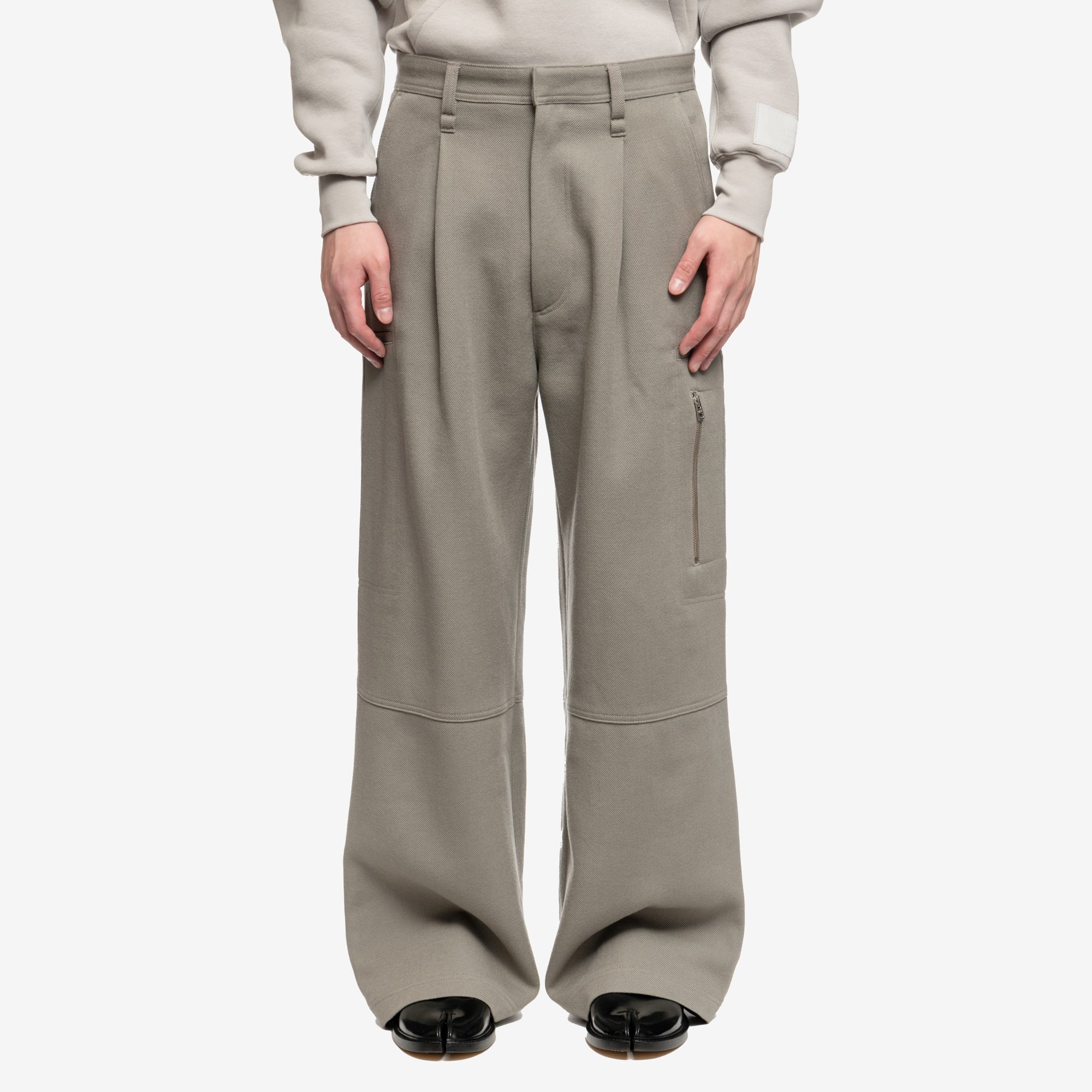 AMI Wool Cargo Pants Taupe - 1