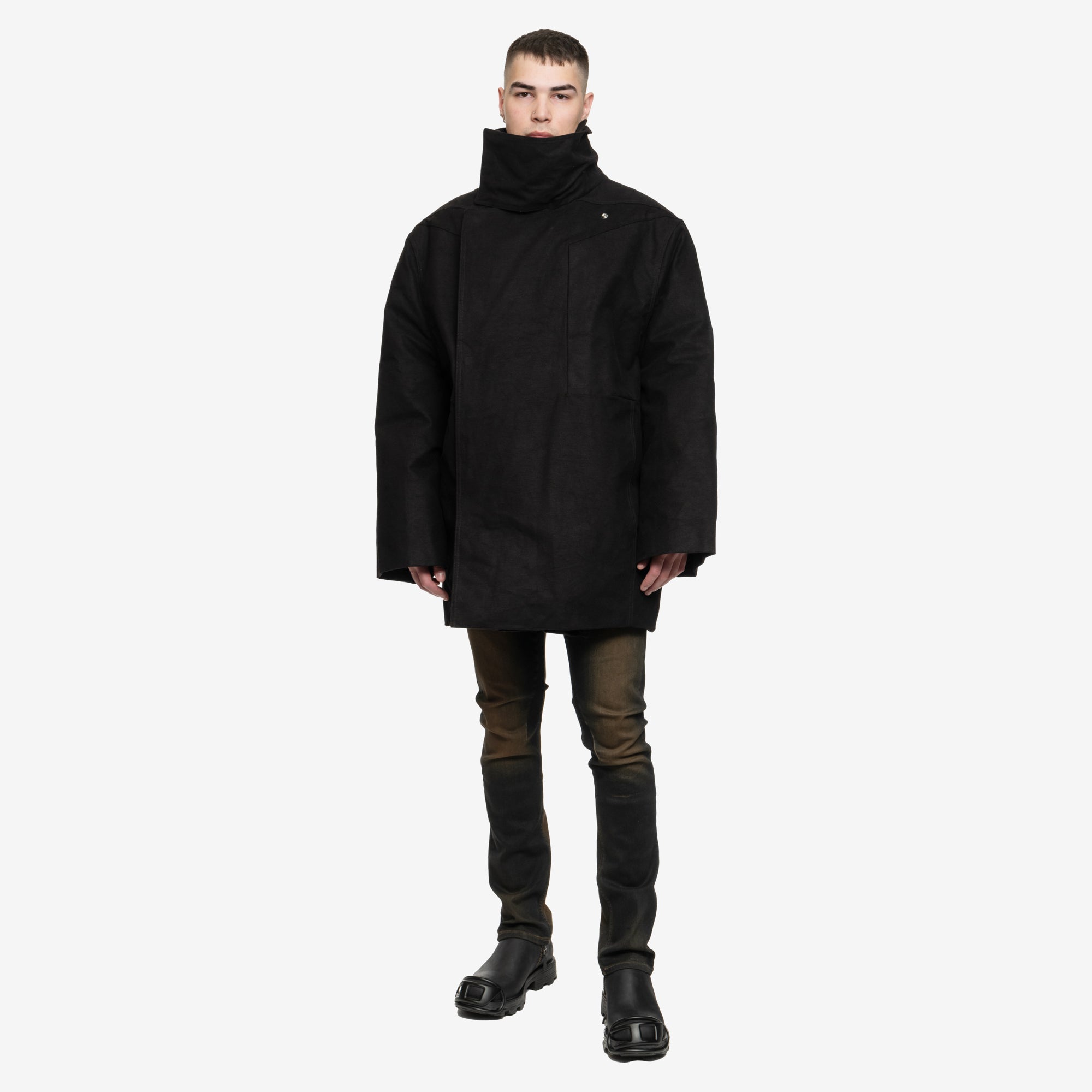 Rick Owens Jumbo Padded Poncho Black - 2
