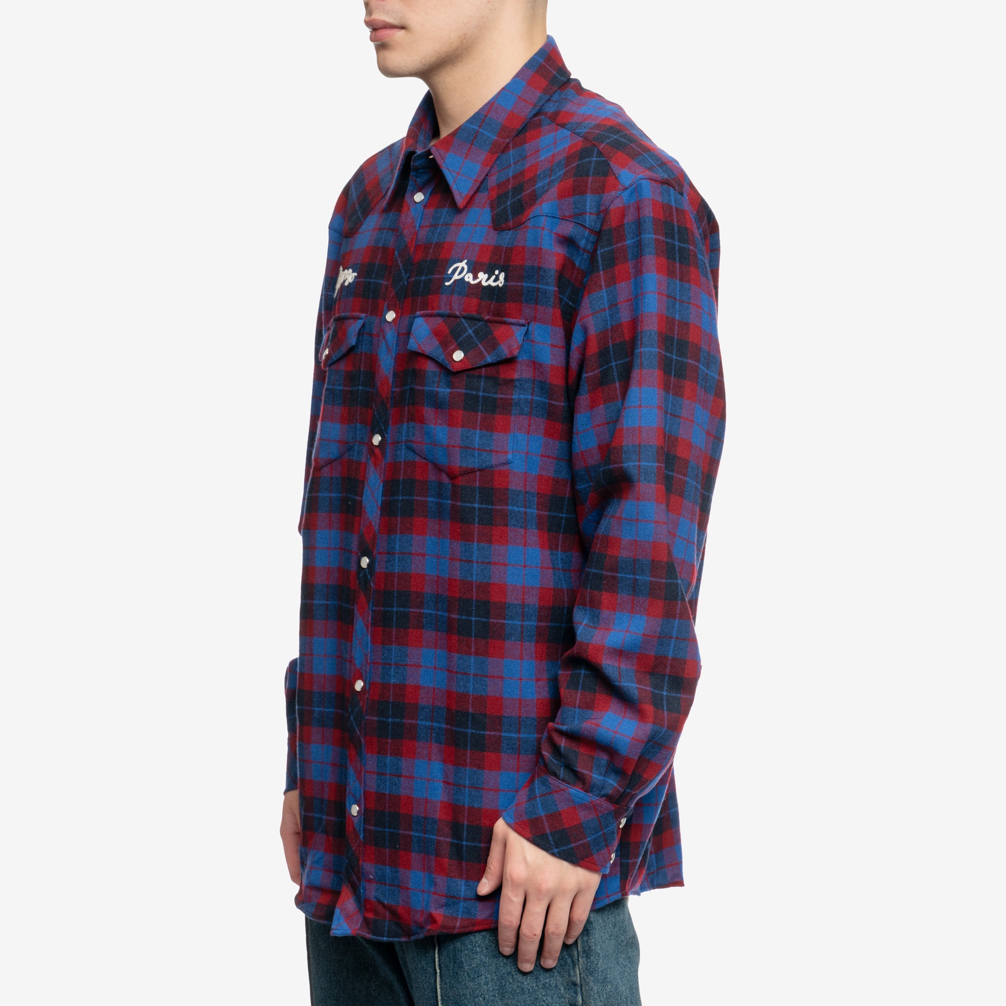 Kenzo Rue Vivienne 1970 Western Shirt Royal Blue - 3