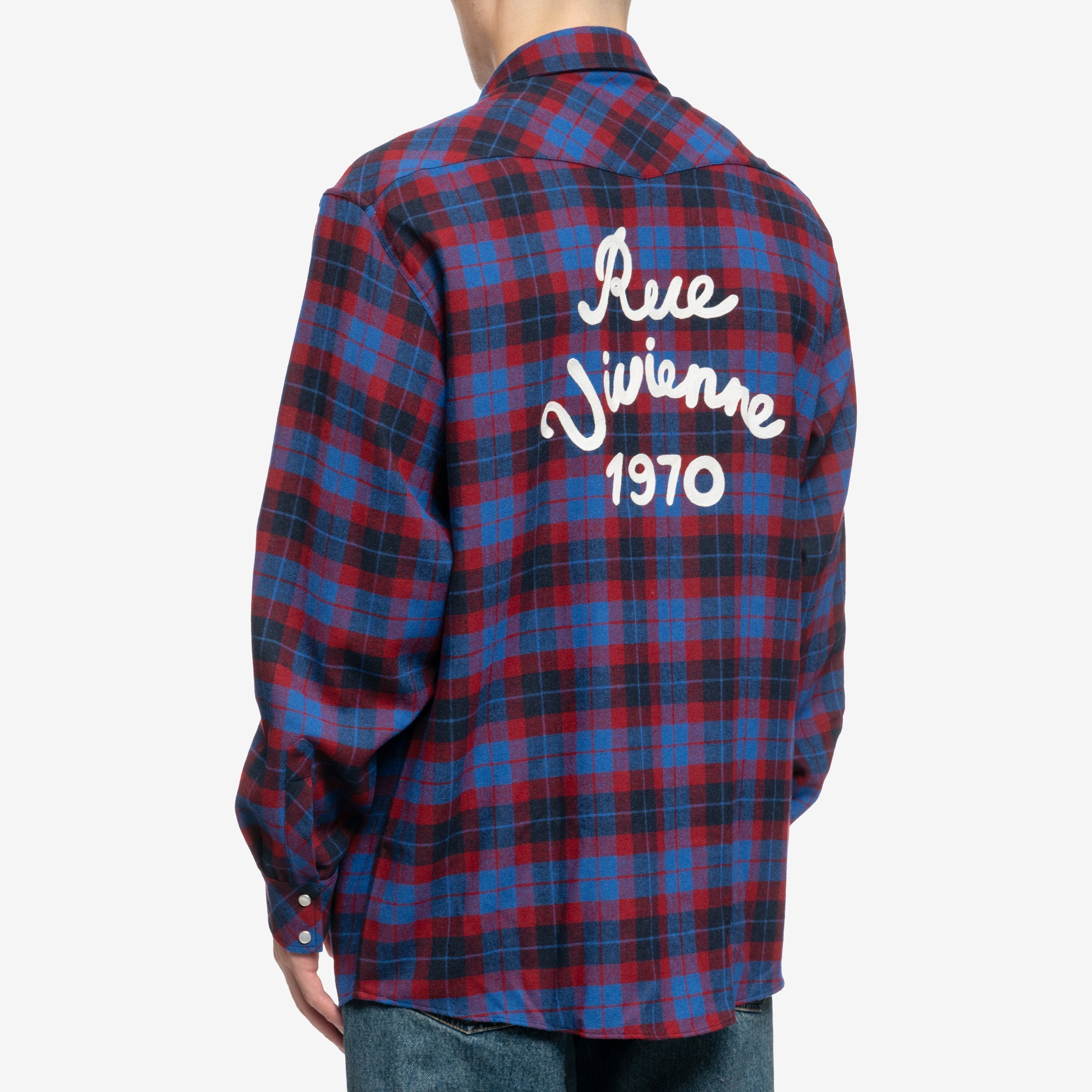 Kenzo Rue Vivienne 1970 Western Shirt Royal Blue - 4