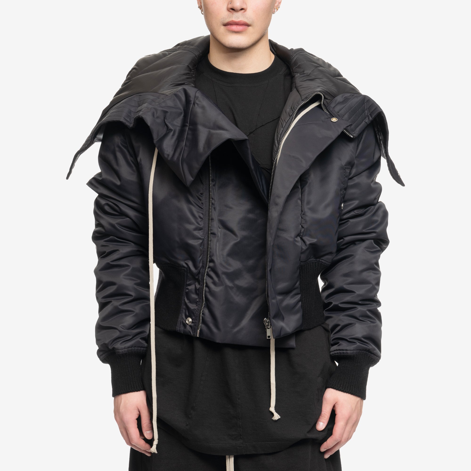 Rick Owens Luxor Alice Cropped Parka Black - 1