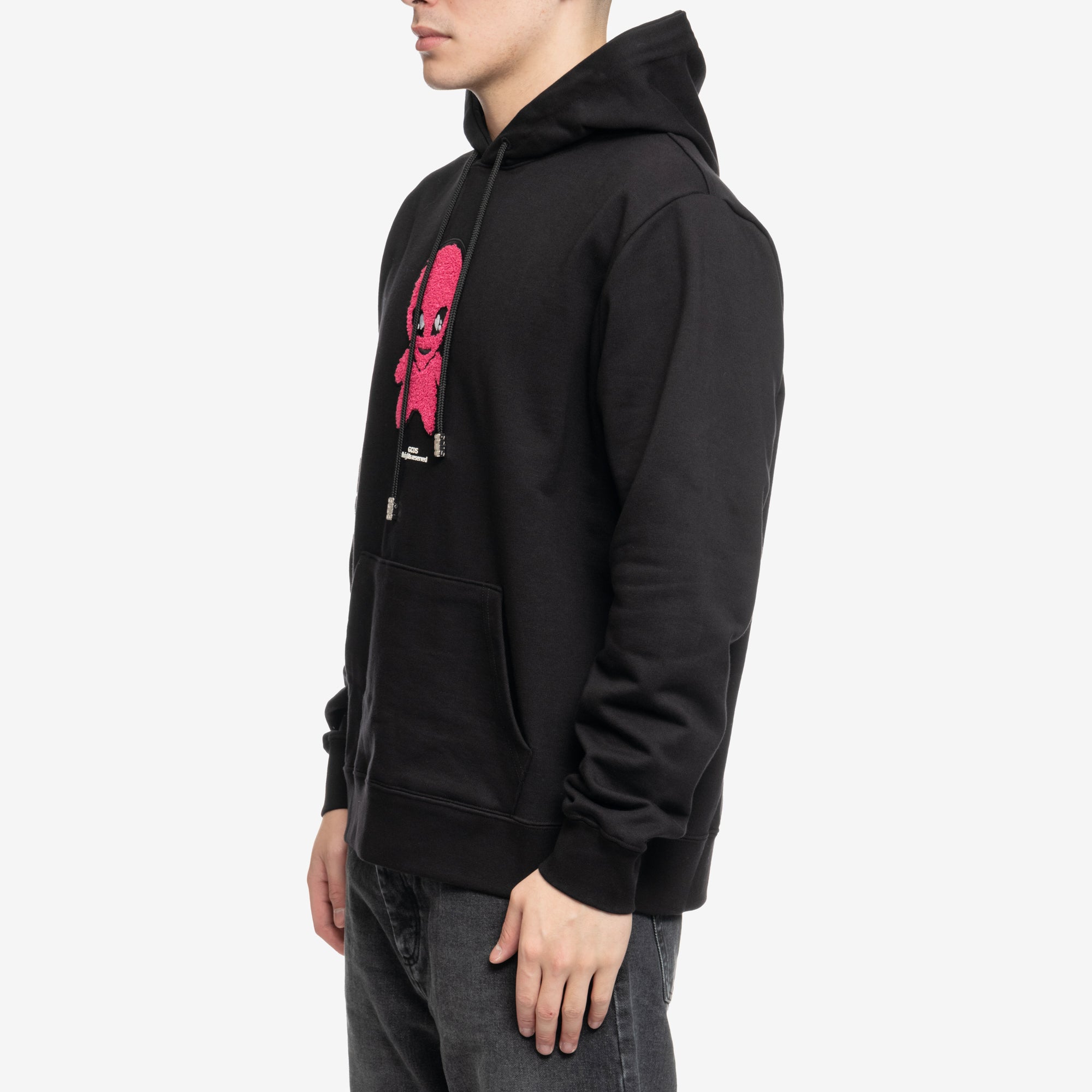 GCDS Mens Weirdo Hoody in Black