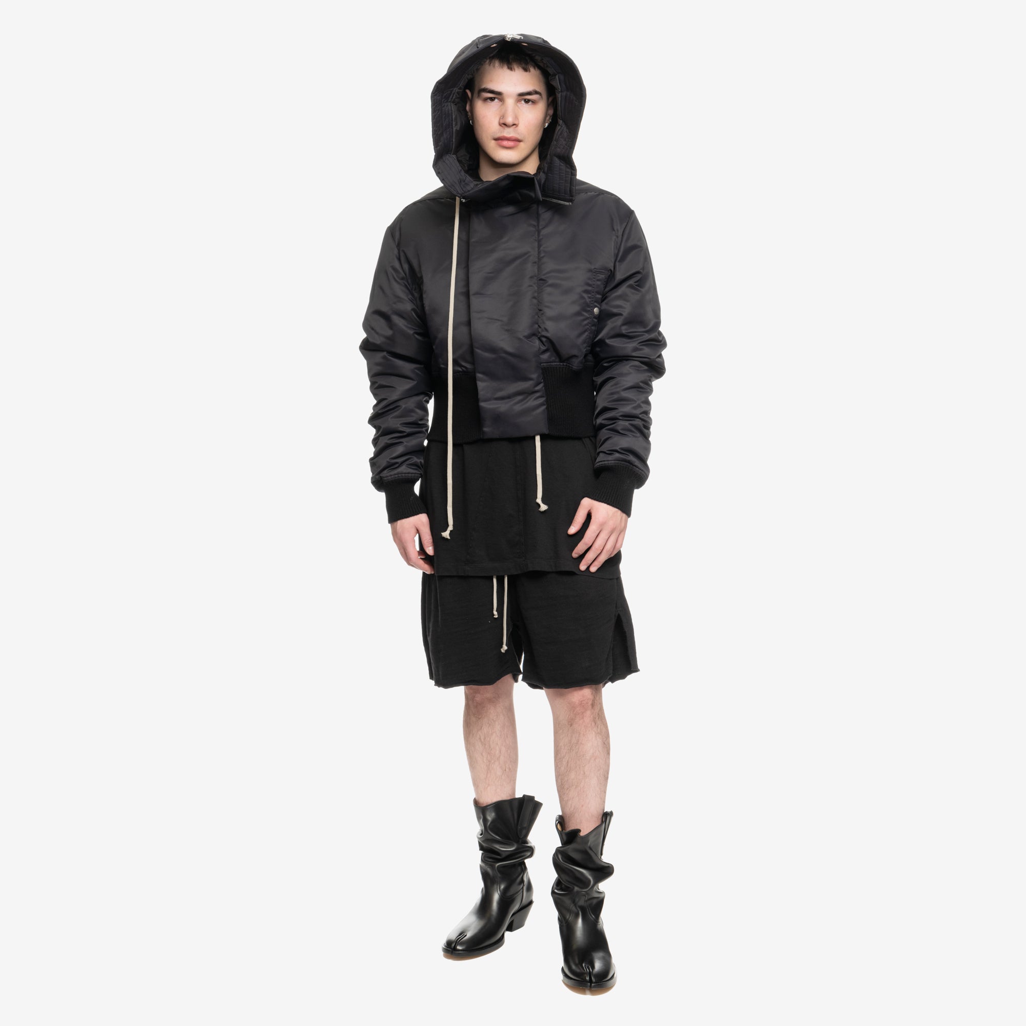 Rick Owens Luxor Alice Cropped Parka Black - 5