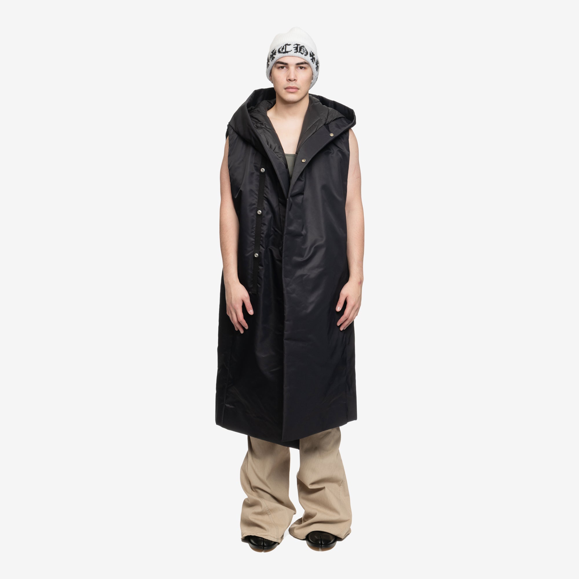Rick Owens Luxor Sleeveless Padded Coat Black - 1